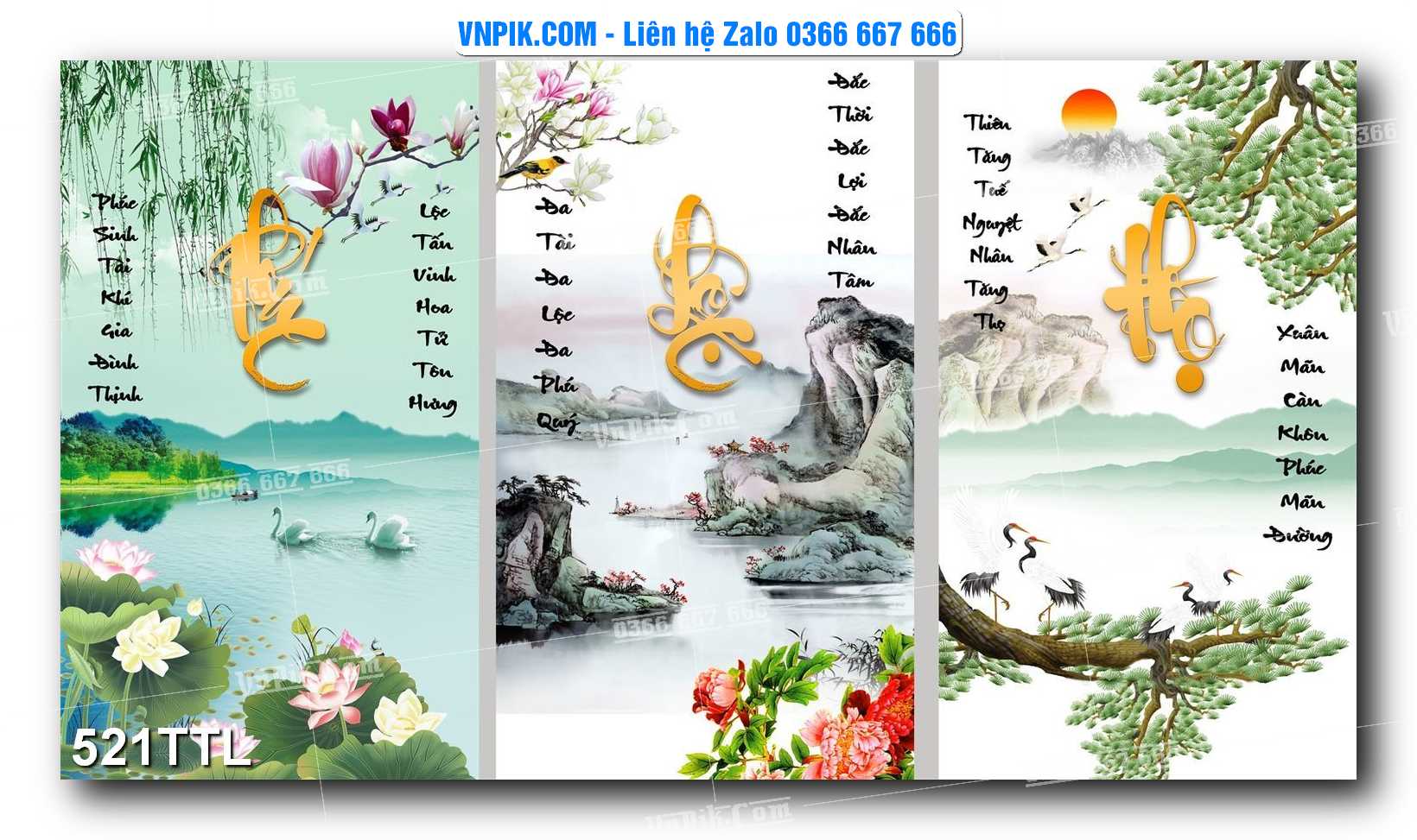 File PSD Vector Tranh Tài Lộc Mẫu Số 521TTL