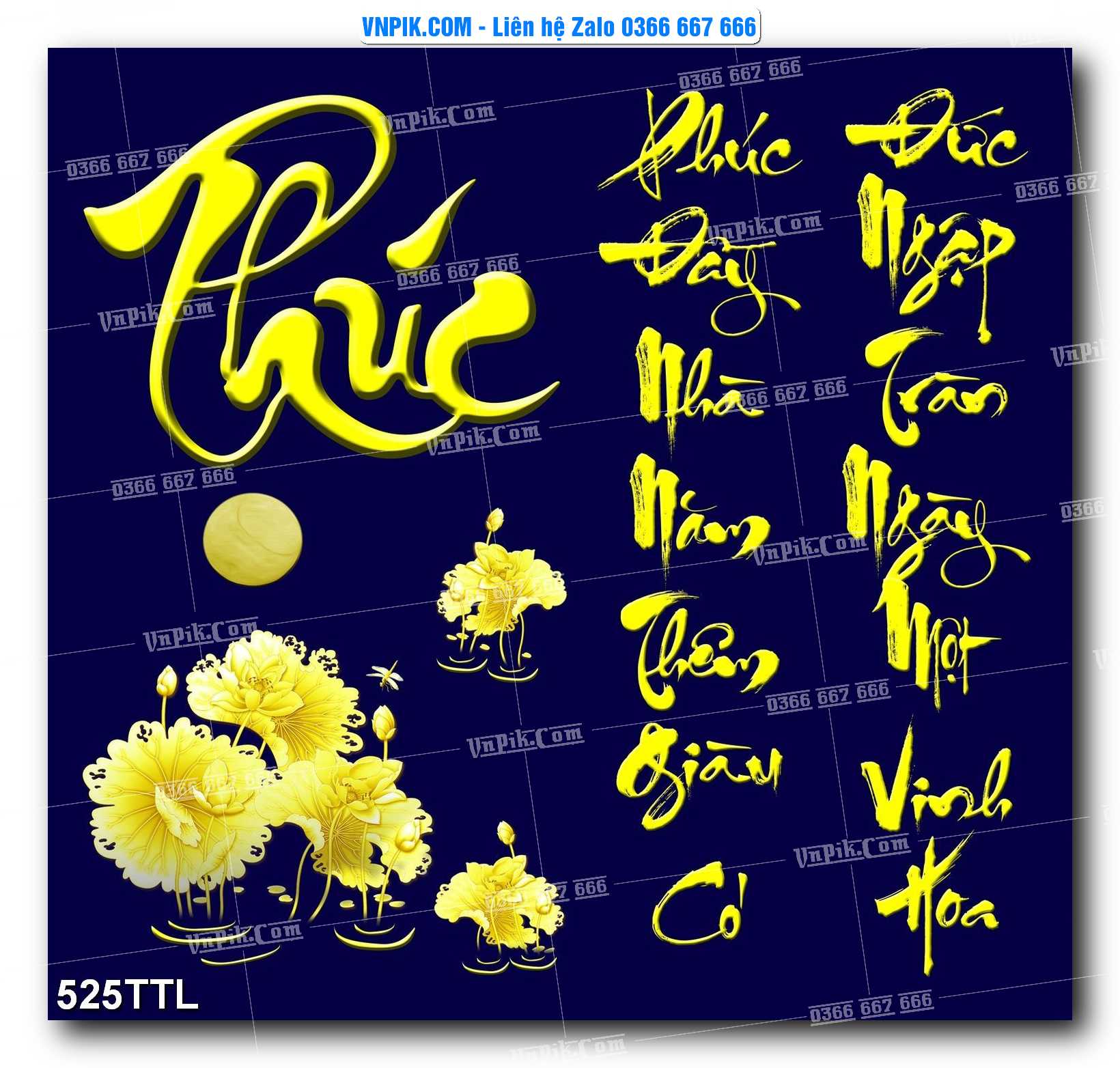 File PSD Vector Tranh Tài Lộc Mẫu Số 525TTL