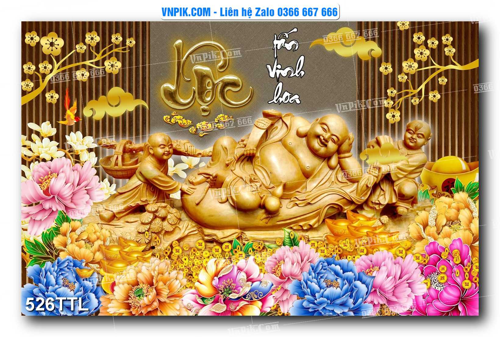 File PSD Vector Tranh Tài Lộc Mẫu Số 526TTL