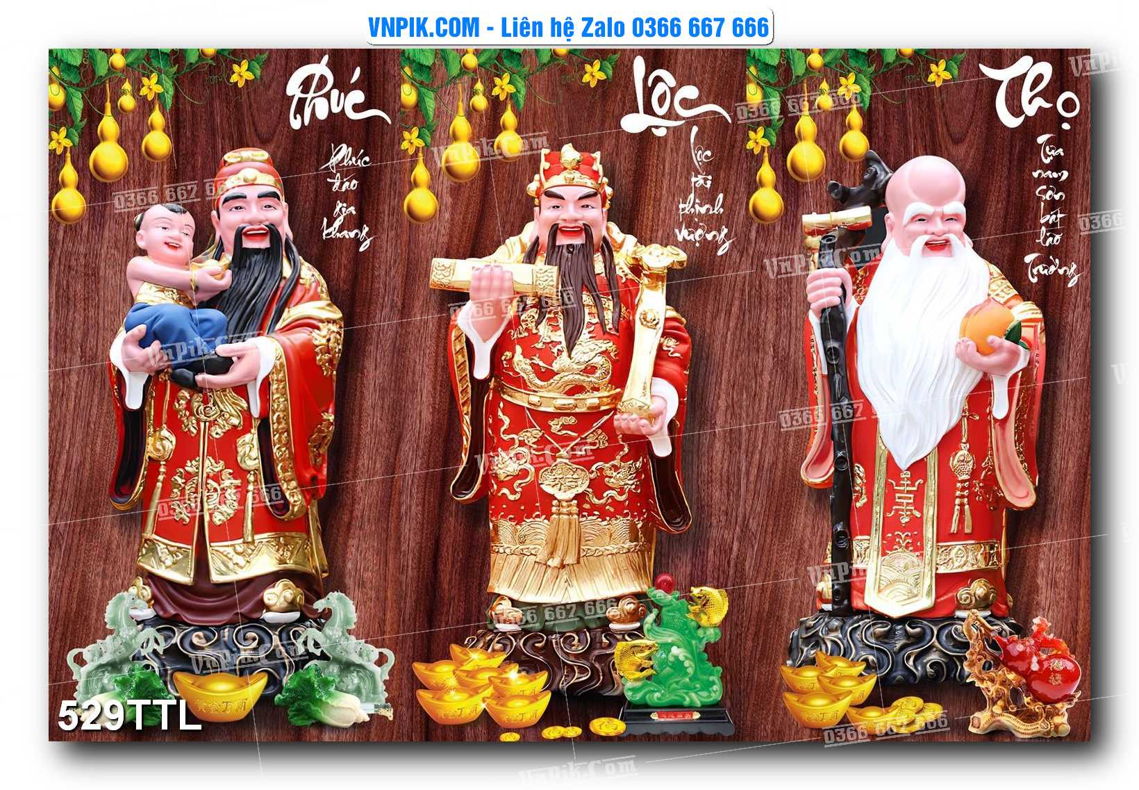 File PSD Vector Tranh Tài Lộc Mẫu Số 529TTL