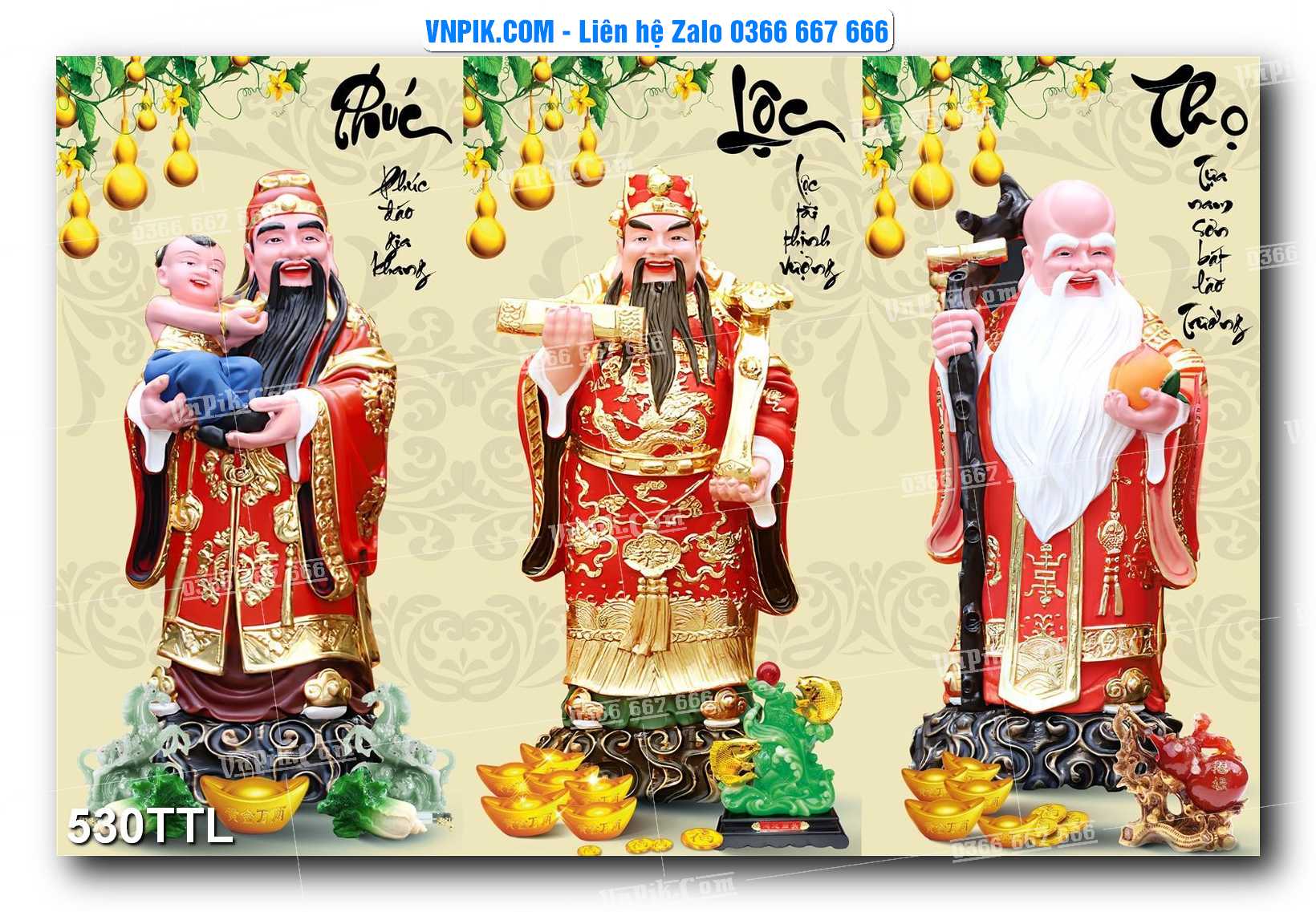 File PSD Vector Tranh Tài Lộc Mẫu Số 530TTL