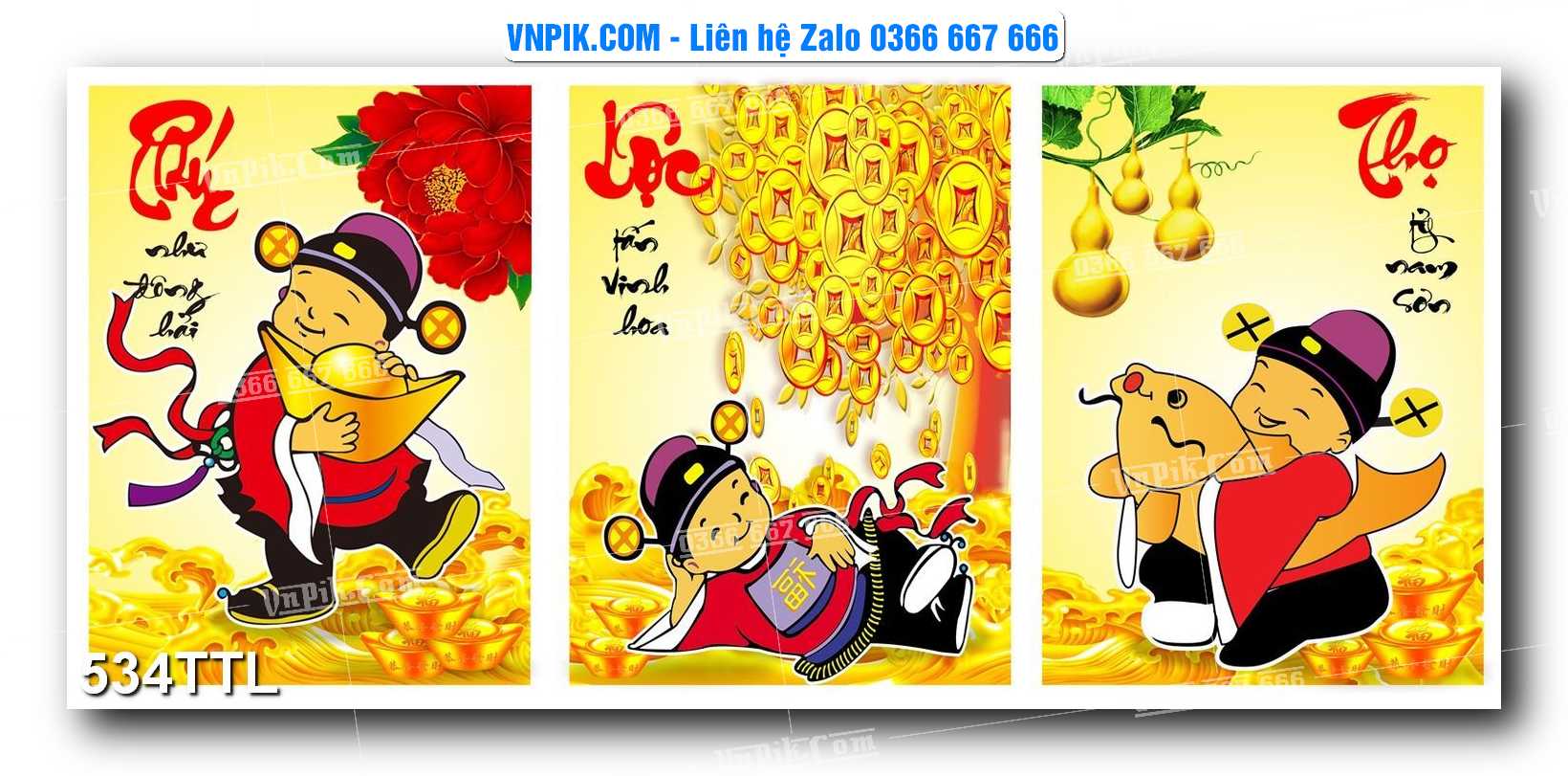 File PSD Vector Tranh Tài Lộc Mẫu Số 534TTL