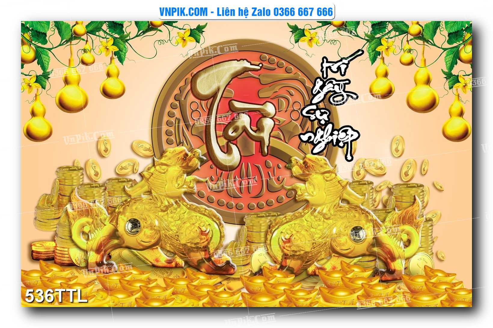File PSD Vector Tranh Tài Lộc Mẫu Số 536TTL