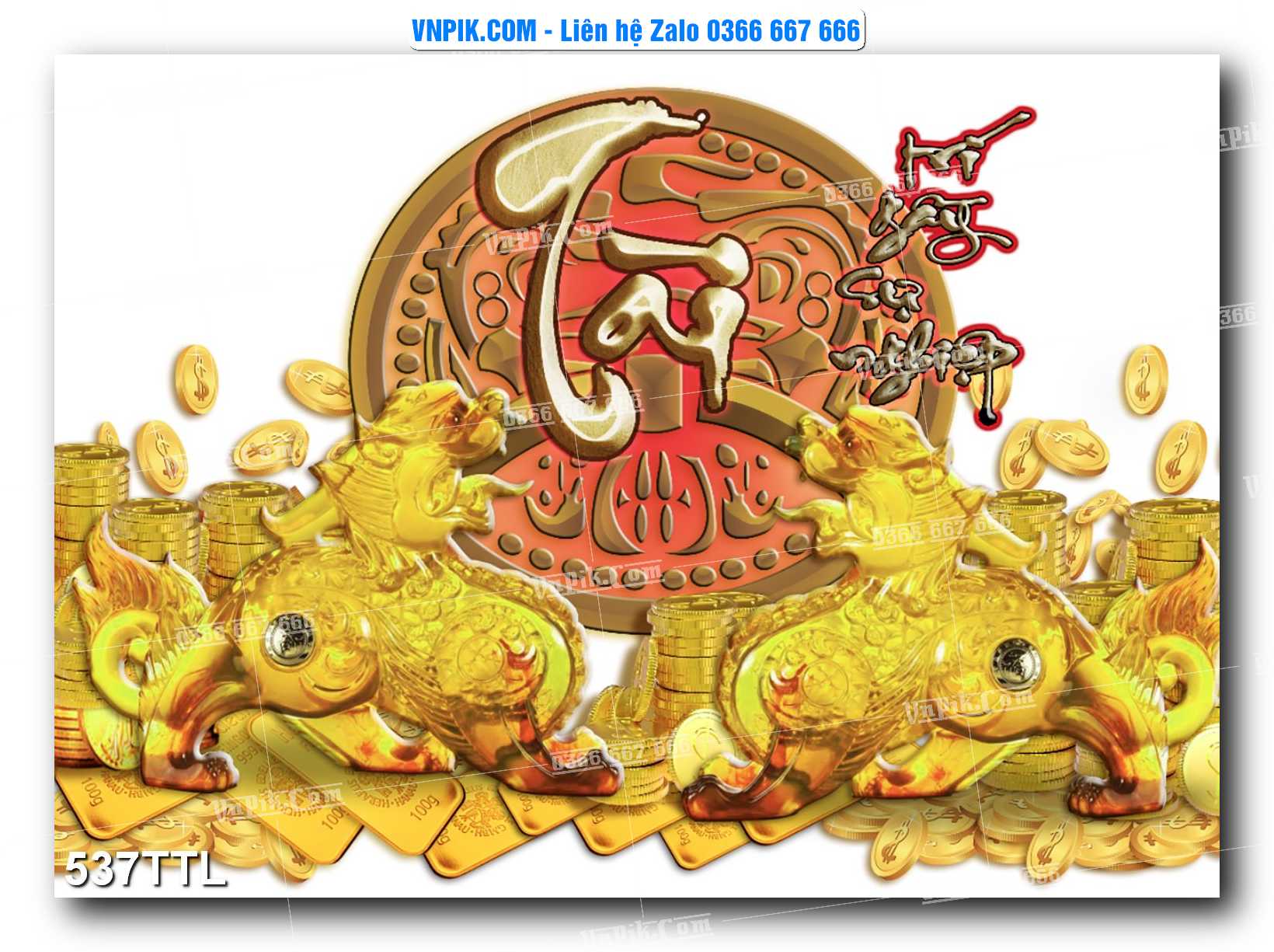 File PSD Vector Tranh Tài Lộc Mẫu Số 537TTL