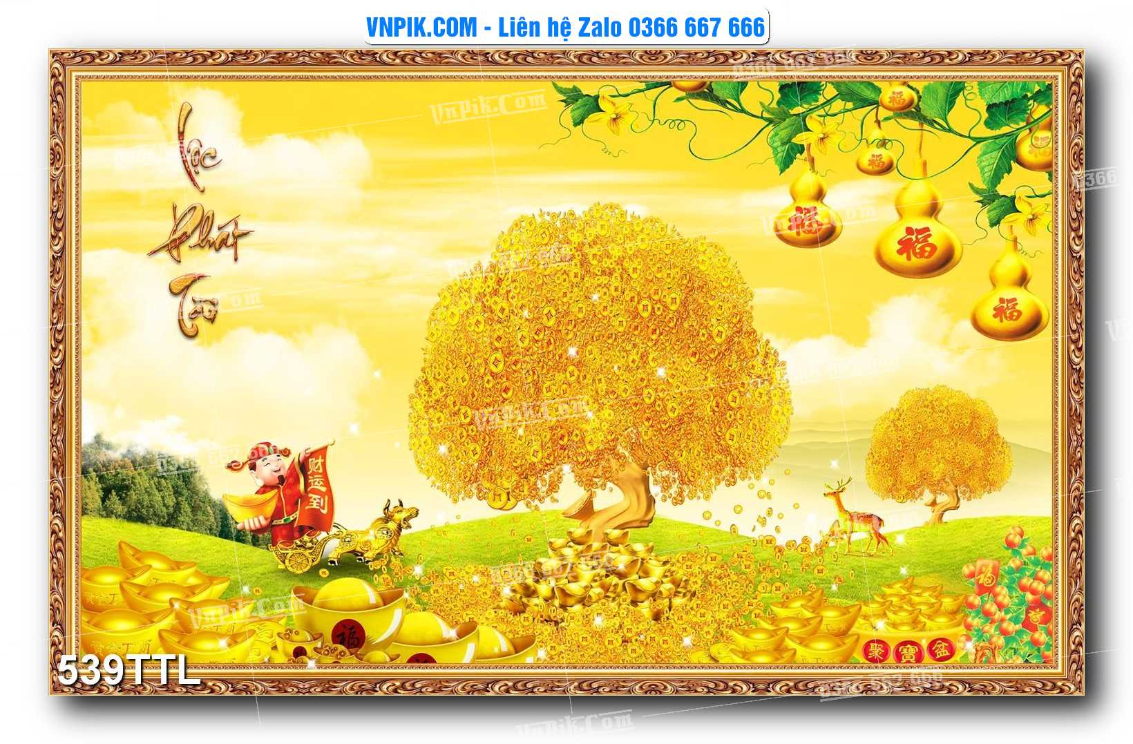 File PSD Vector Tranh Tài Lộc Mẫu Số 539TTL