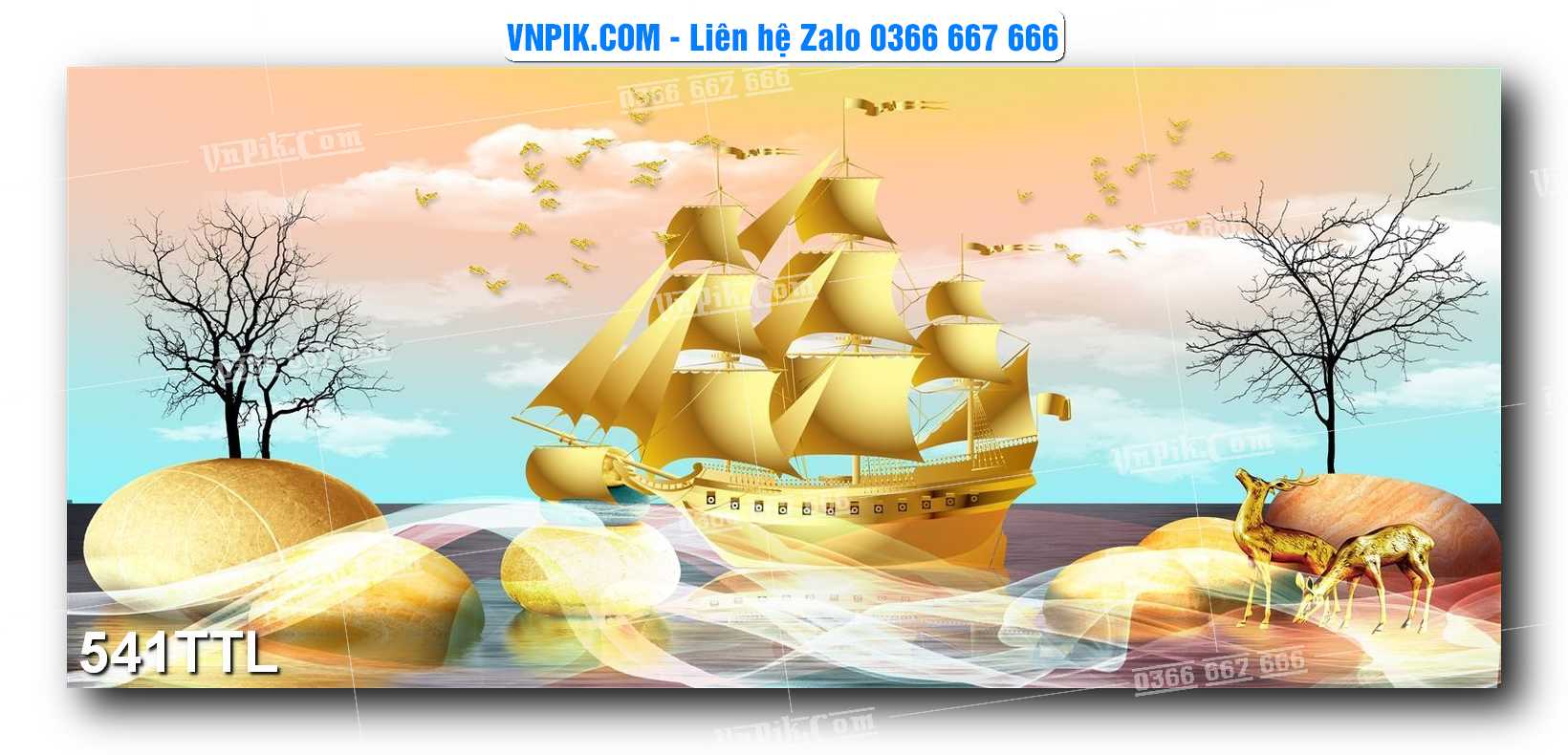 File PSD Vector Tranh Tài Lộc Mẫu Số 541TTL