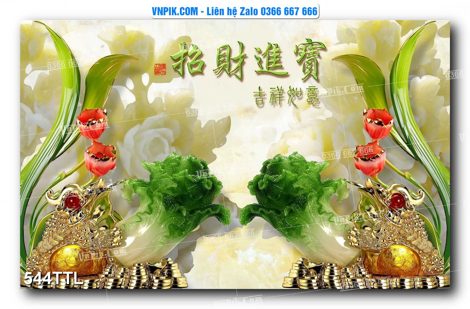 File PSD Vector Tranh Tài Lộc Mẫu Số 544TTL