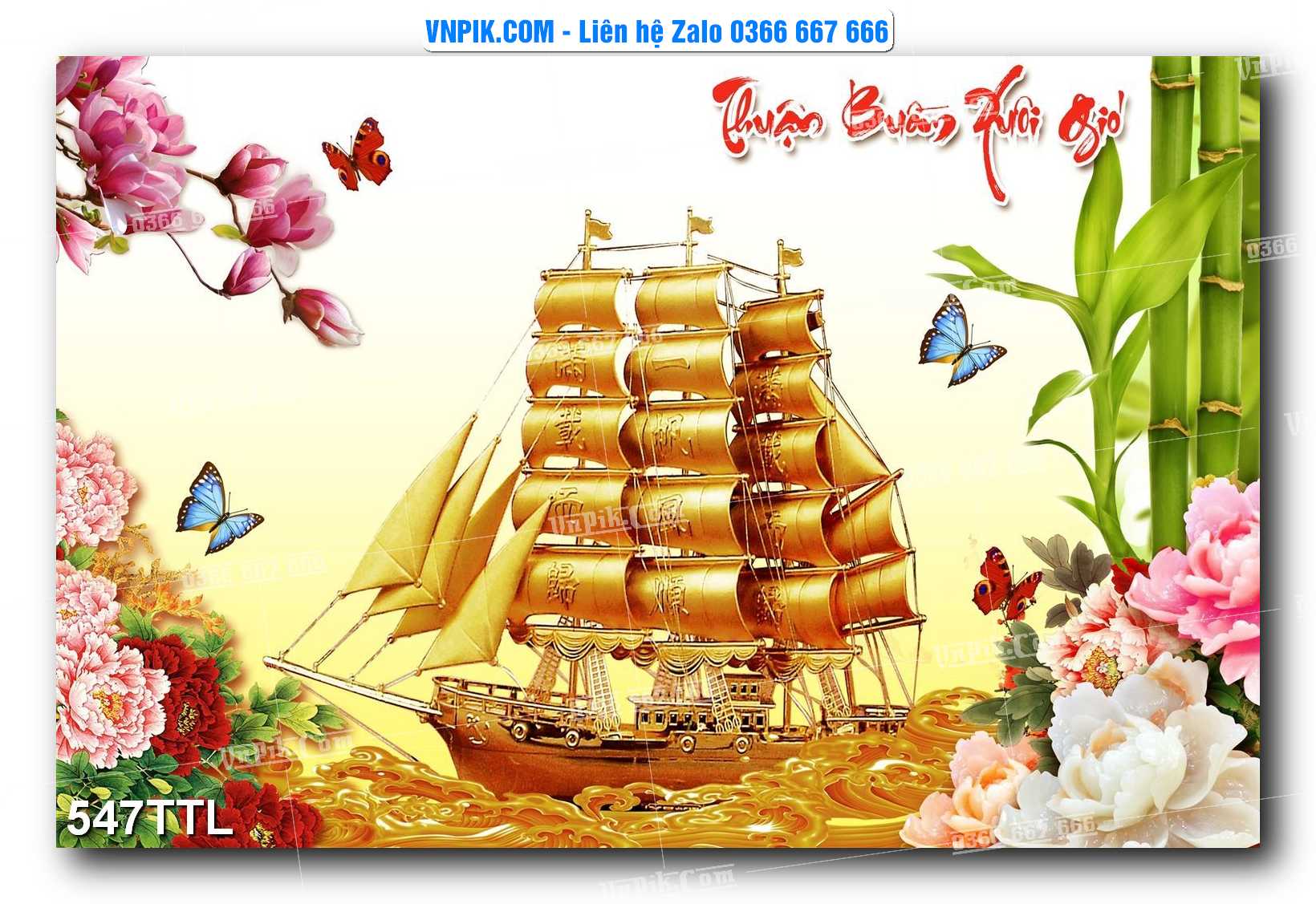 File PSD Vector Tranh Tài Lộc Mẫu Số 547TTL