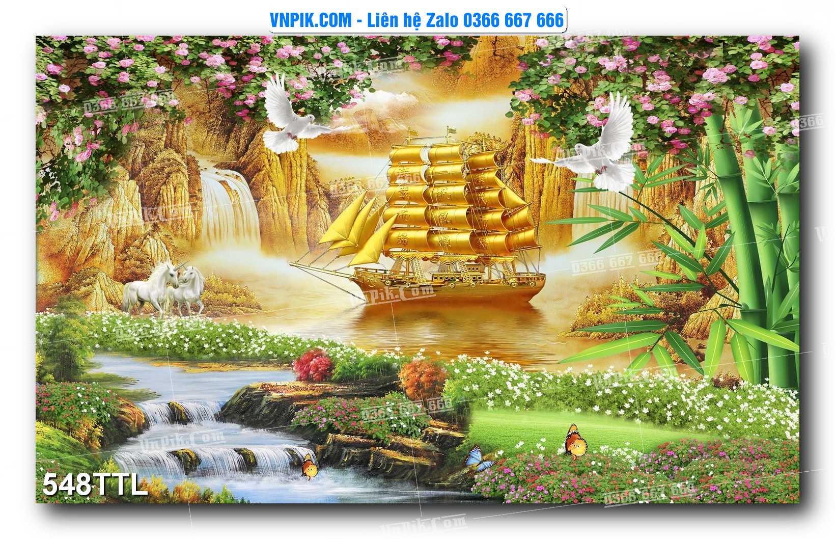 File PSD Vector Tranh Tài Lộc Mẫu Số 548TTL