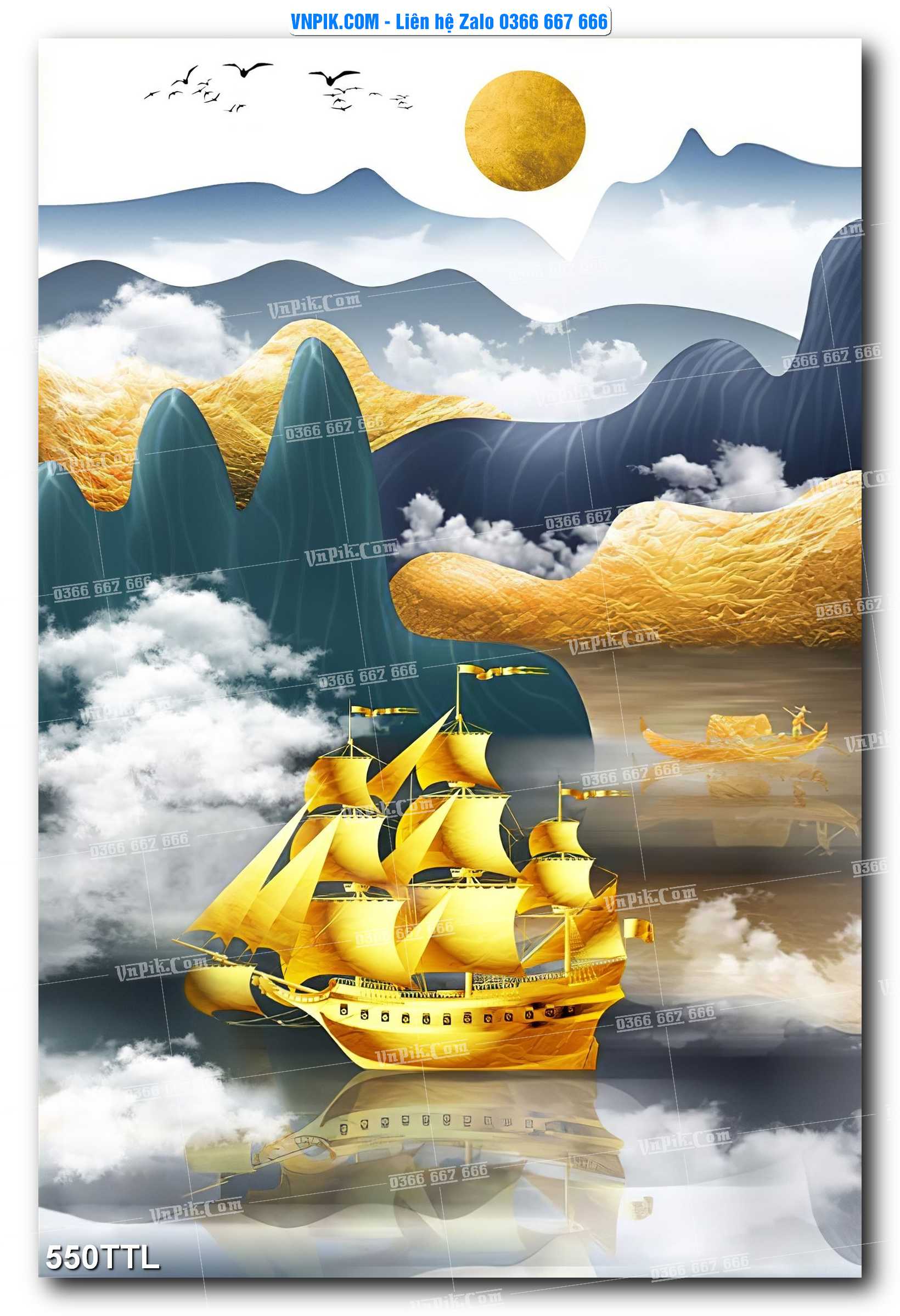 File PSD Vector Tranh Tài Lộc Mẫu Số 550TTL