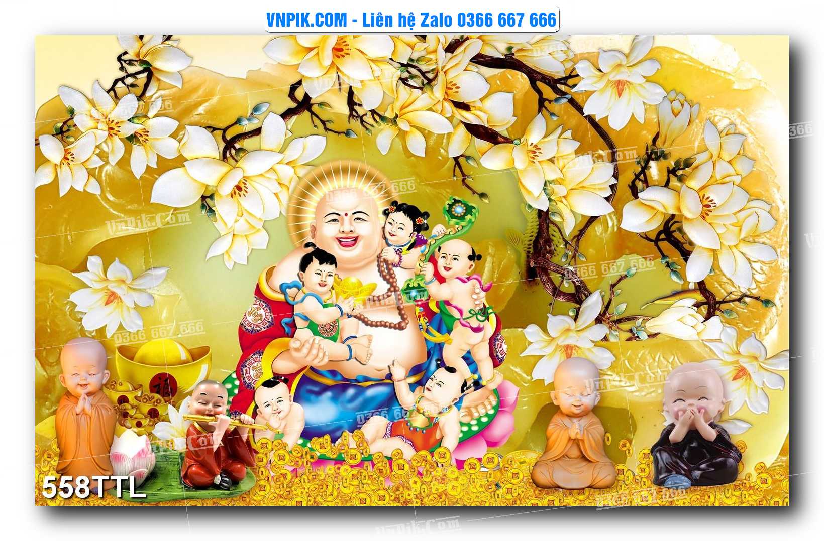 File PSD Vector Tranh Tài Lộc Mẫu Số 558TTL