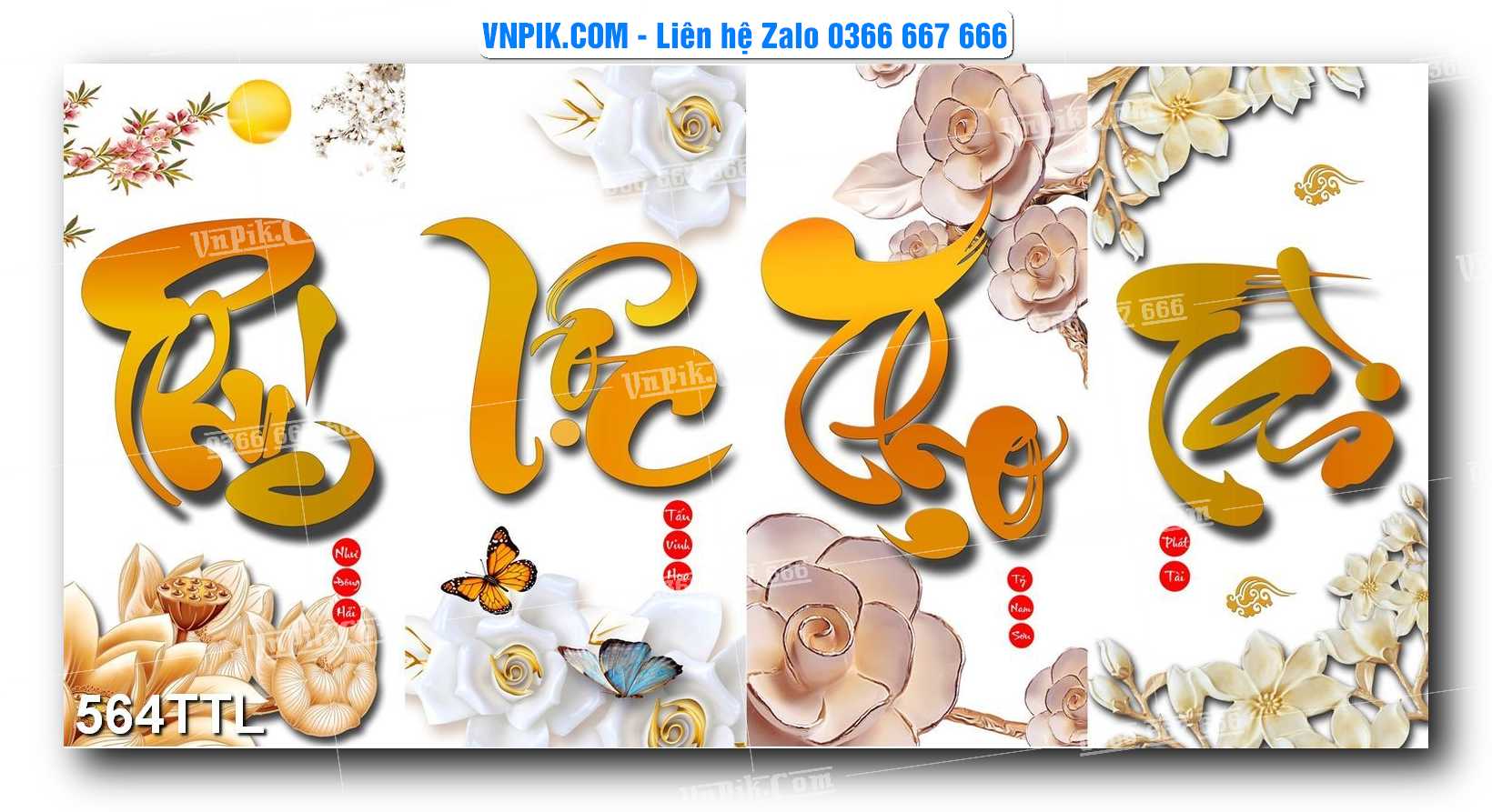File PSD Vector Tranh Tài Lộc Mẫu Số 564TTL