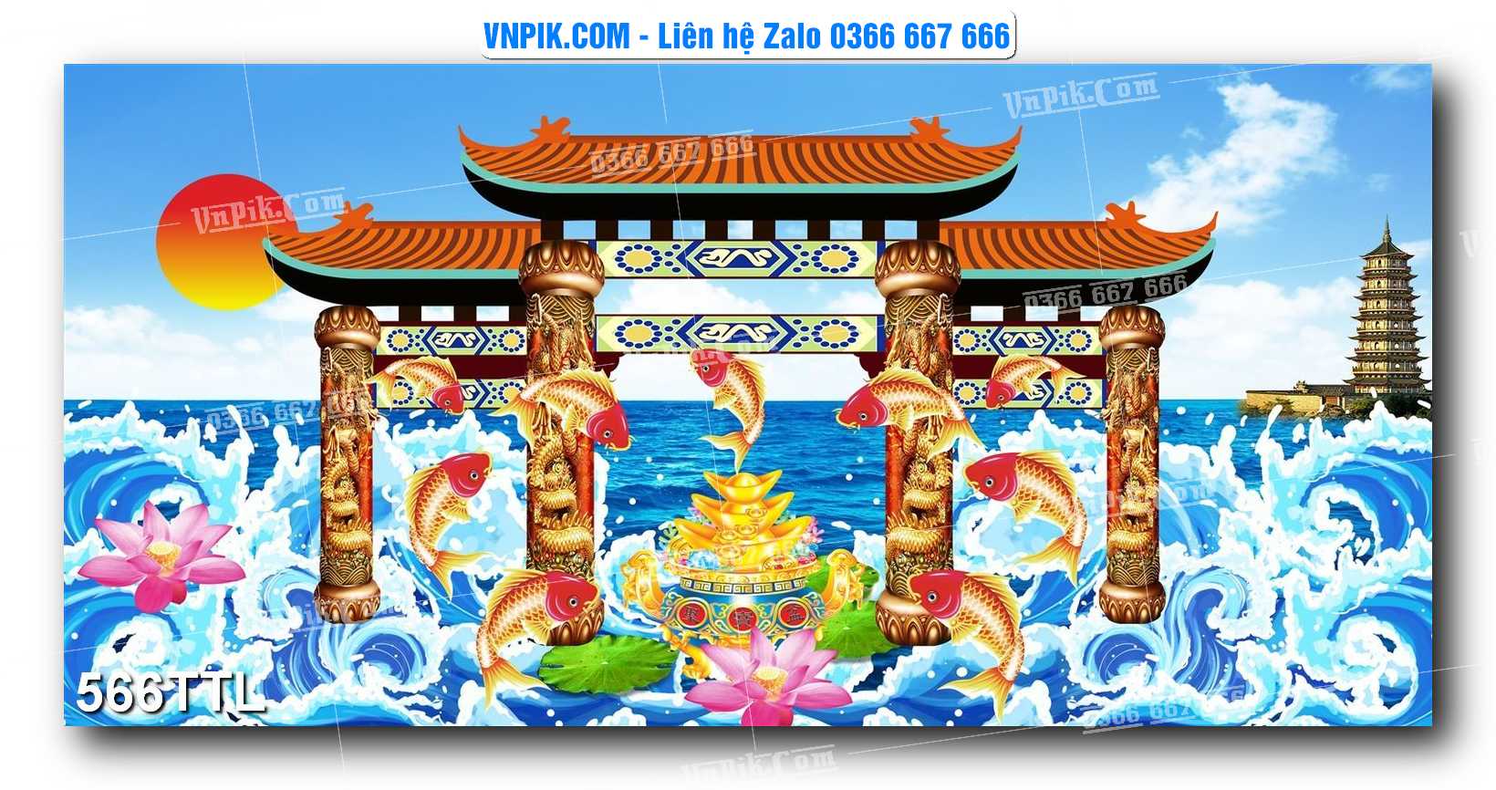 File PSD Vector Tranh Tài Lộc Mẫu Số 566TTL