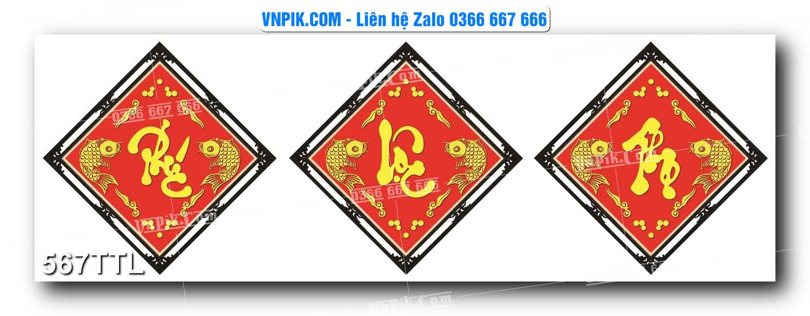 File PSD Vector Tranh Tài Lộc Mẫu Số 567TTL