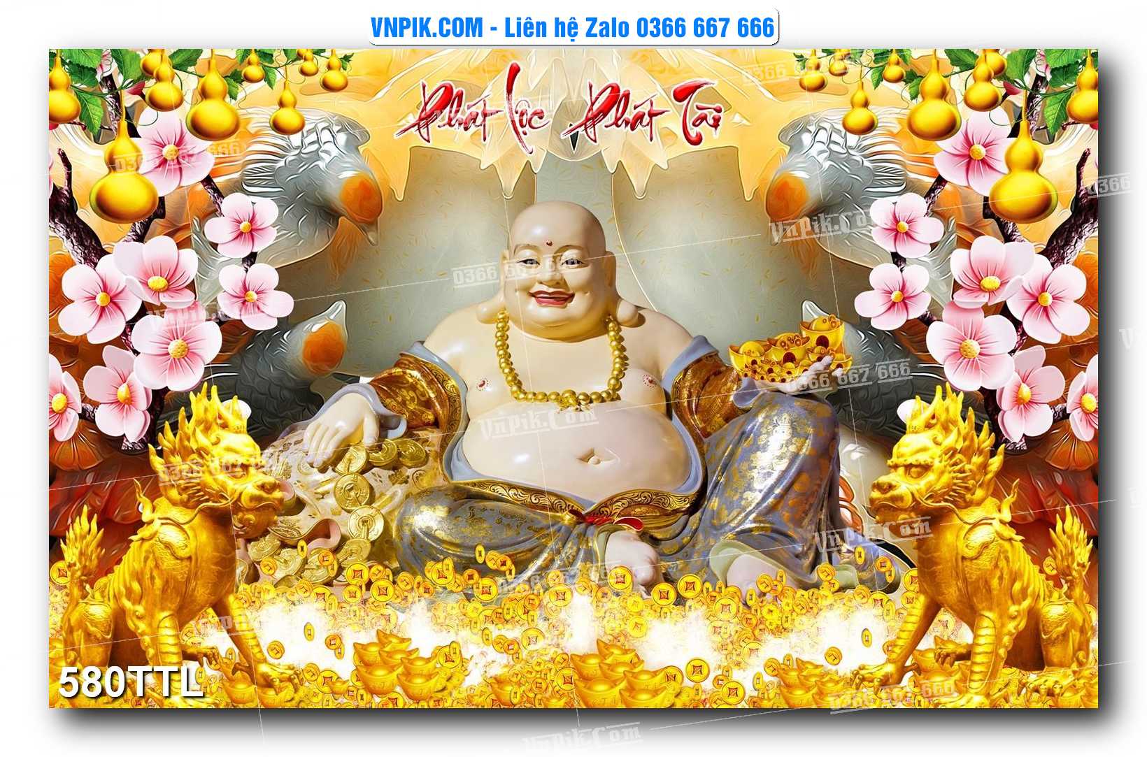File PSD Vector Tranh Tài Lộc Mẫu Số 580TTL
