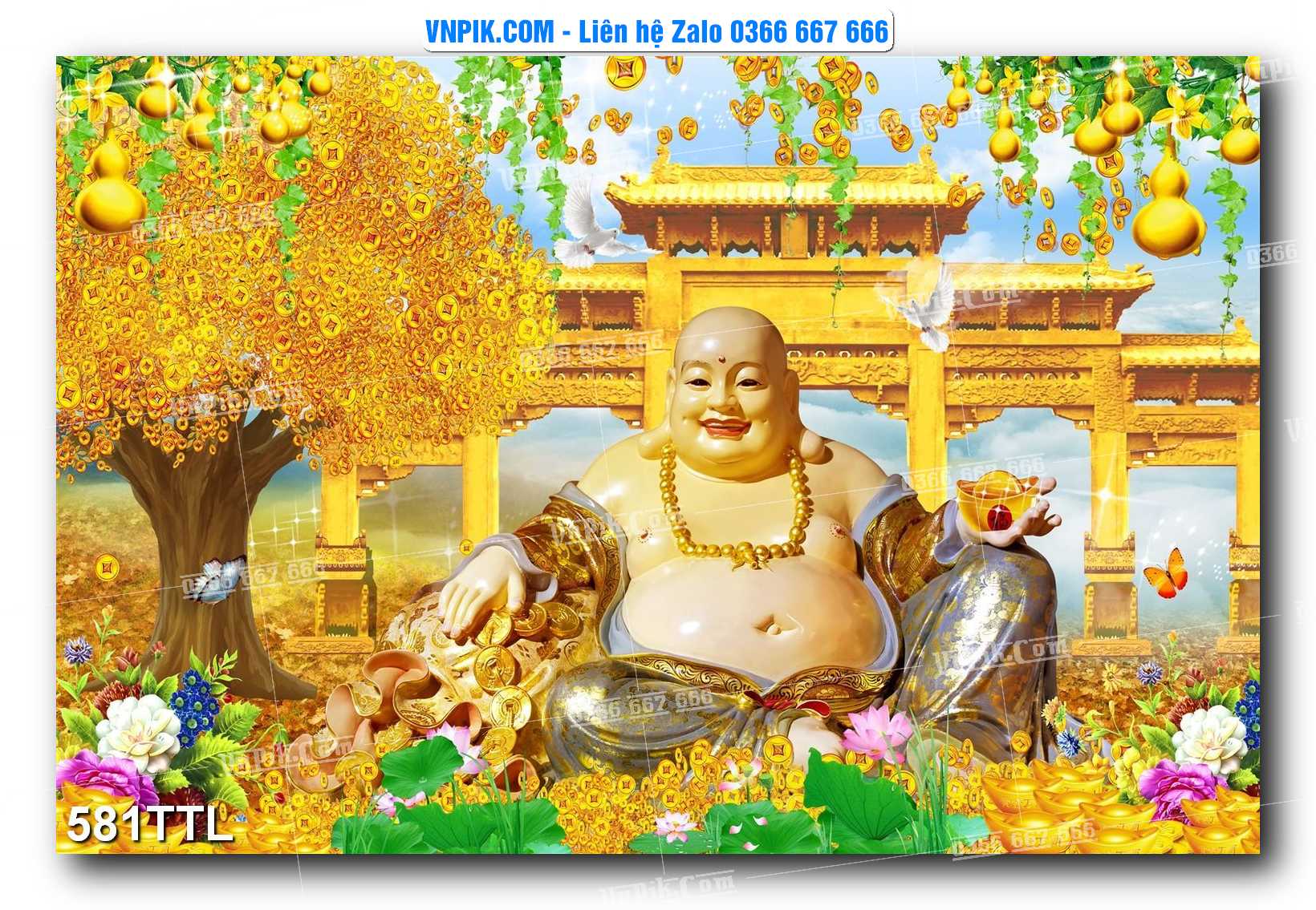 File PSD Vector Tranh Tài Lộc Mẫu Số 581TTL
