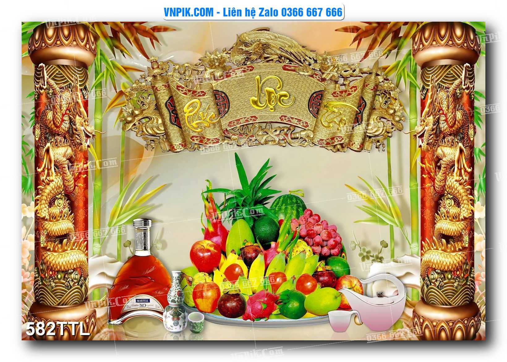 File PSD Vector Tranh Tài Lộc Mẫu Số 582TTL