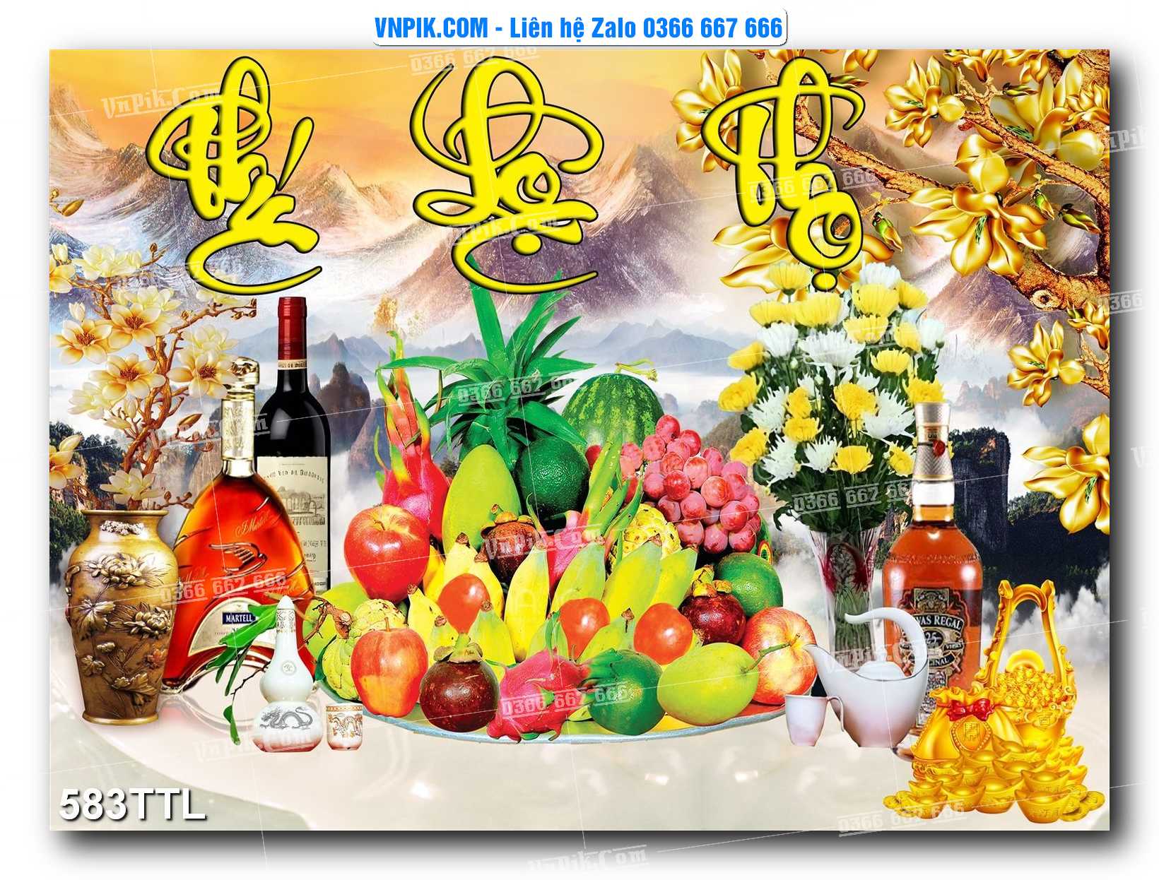 File PSD Vector Tranh Tài Lộc Mẫu Số 583TTL
