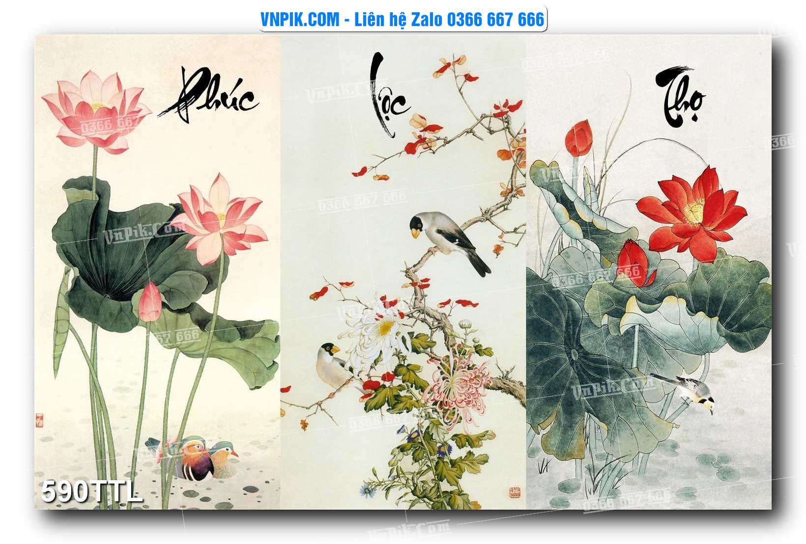 File PSD Vector Tranh Tài Lộc Mẫu Số 590TTL