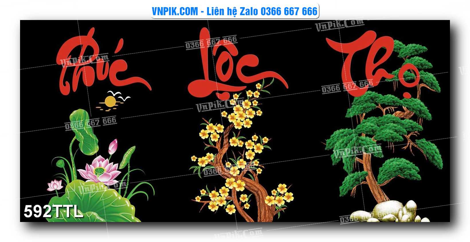 File PSD Vector Tranh Tài Lộc Mẫu Số 592TTL