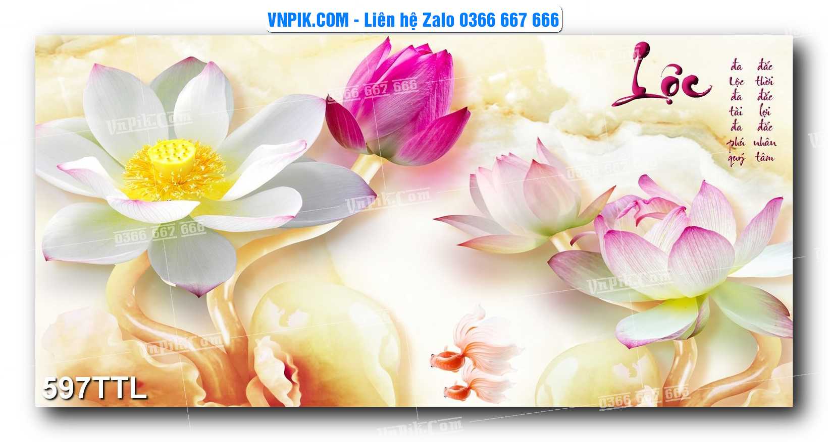File PSD Vector Tranh Tài Lộc Mẫu Số 597TTL