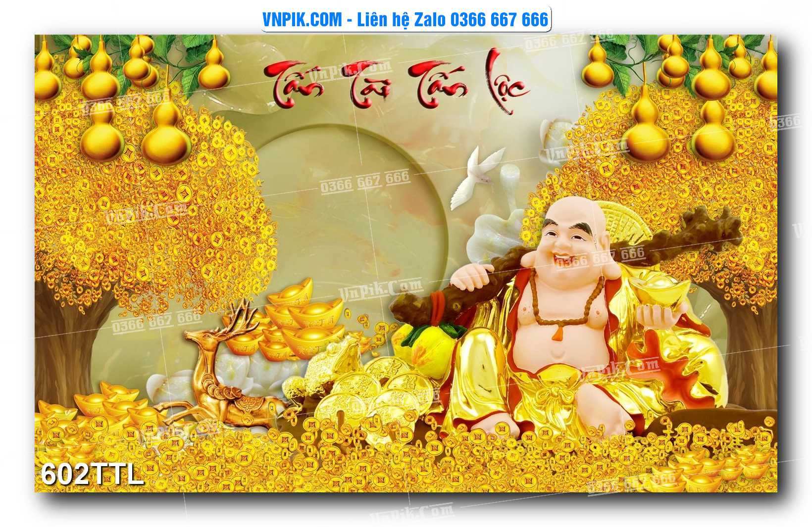 File PSD Vector Tranh Tài Lộc Mẫu Số 602TTL