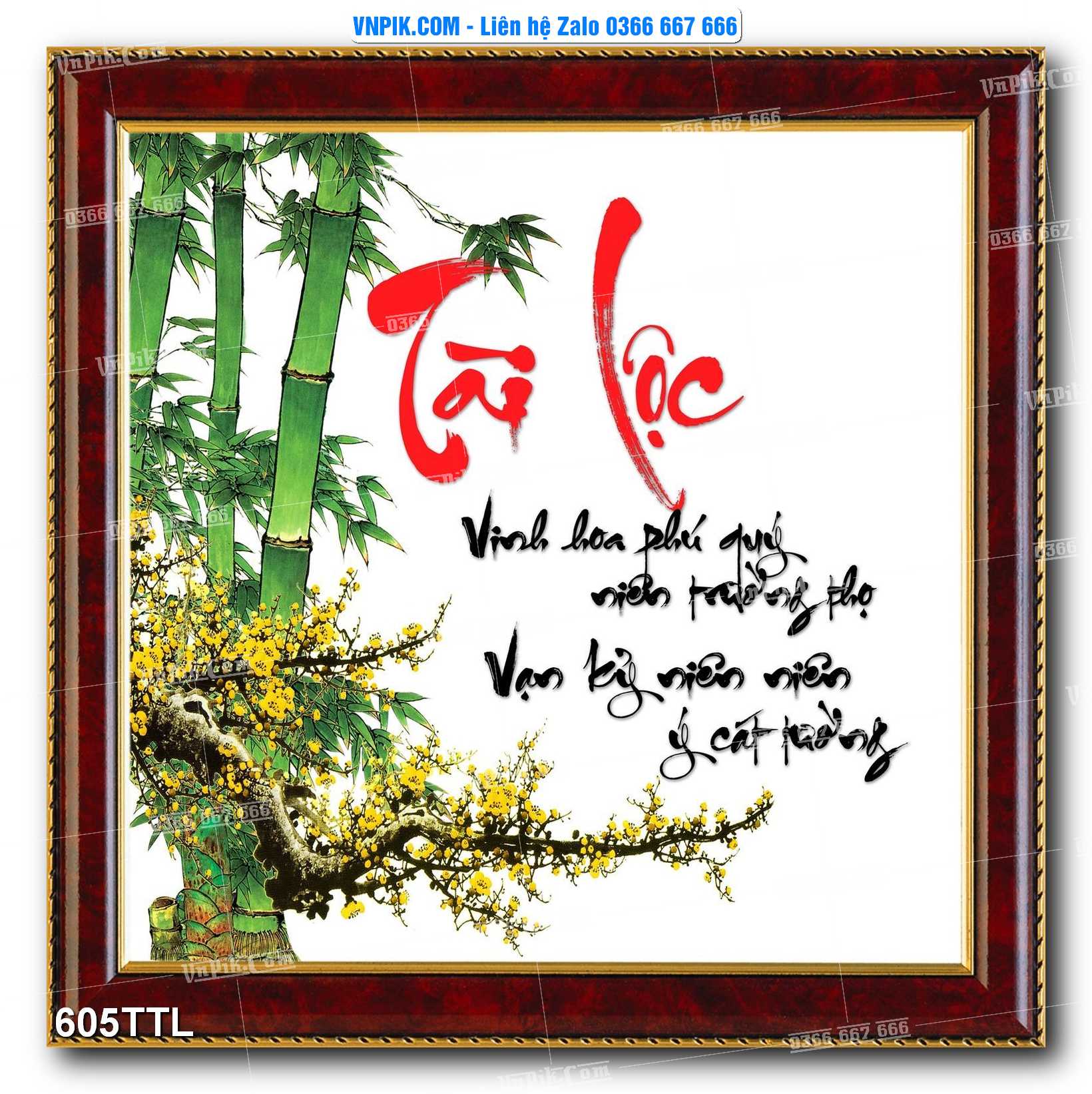 File PSD Vector Tranh Tài Lộc Mẫu Số 605TTL