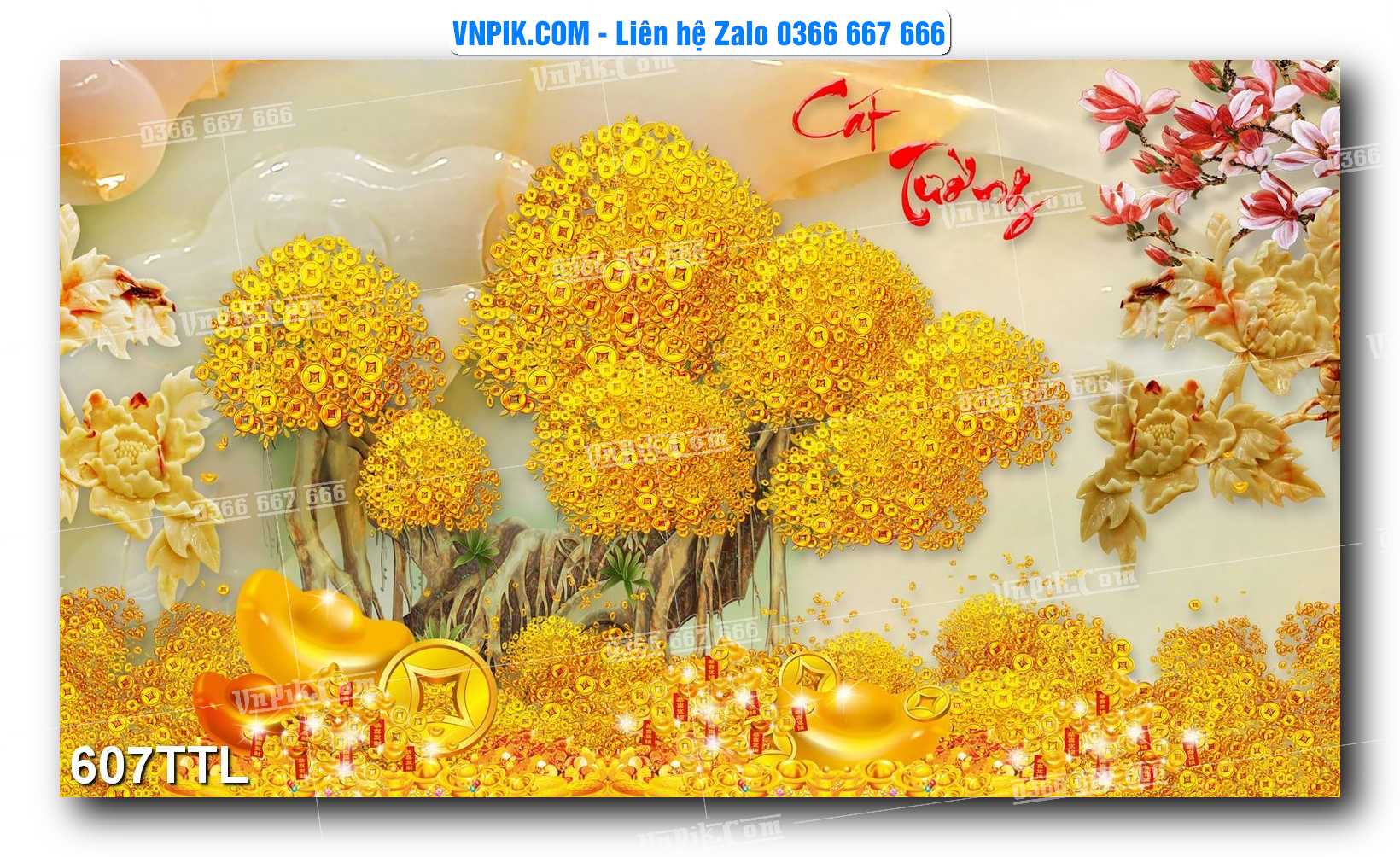 File PSD Vector Tranh Tài Lộc Mẫu Số 607TTL