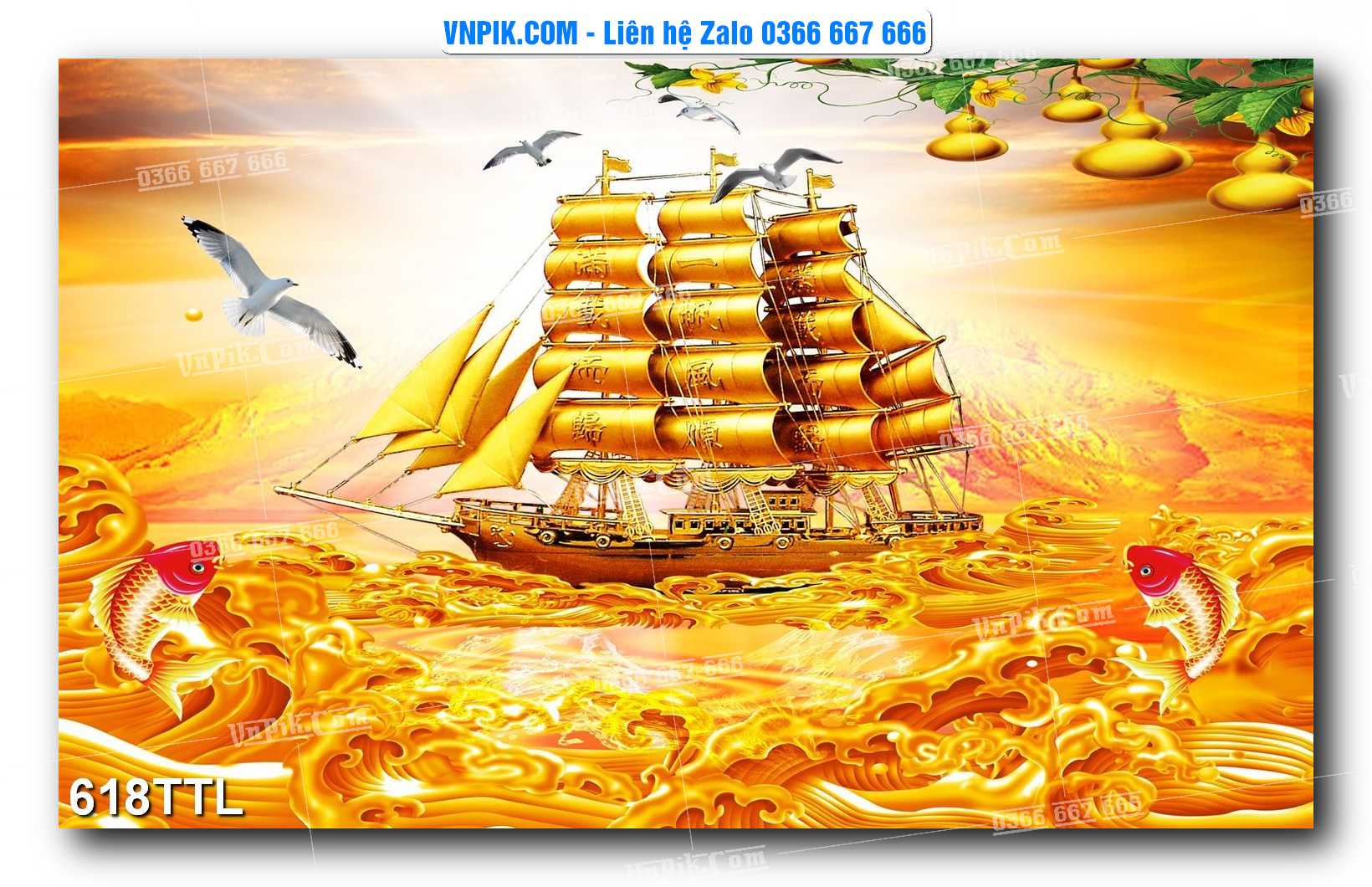 File PSD Vector Tranh Tài Lộc Mẫu Số 618TTL