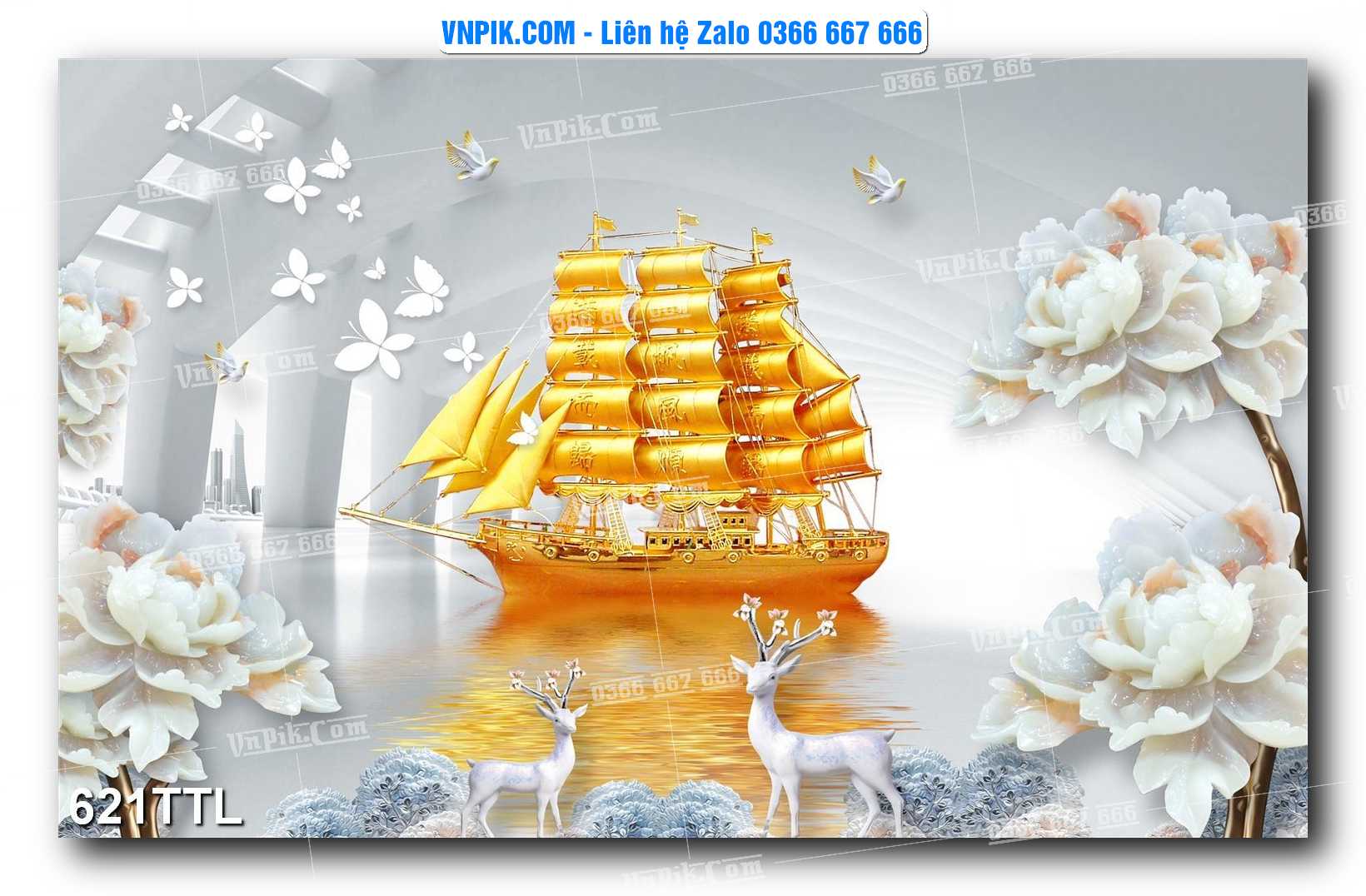 File PSD Vector Tranh Tài Lộc Mẫu Số 621TTL