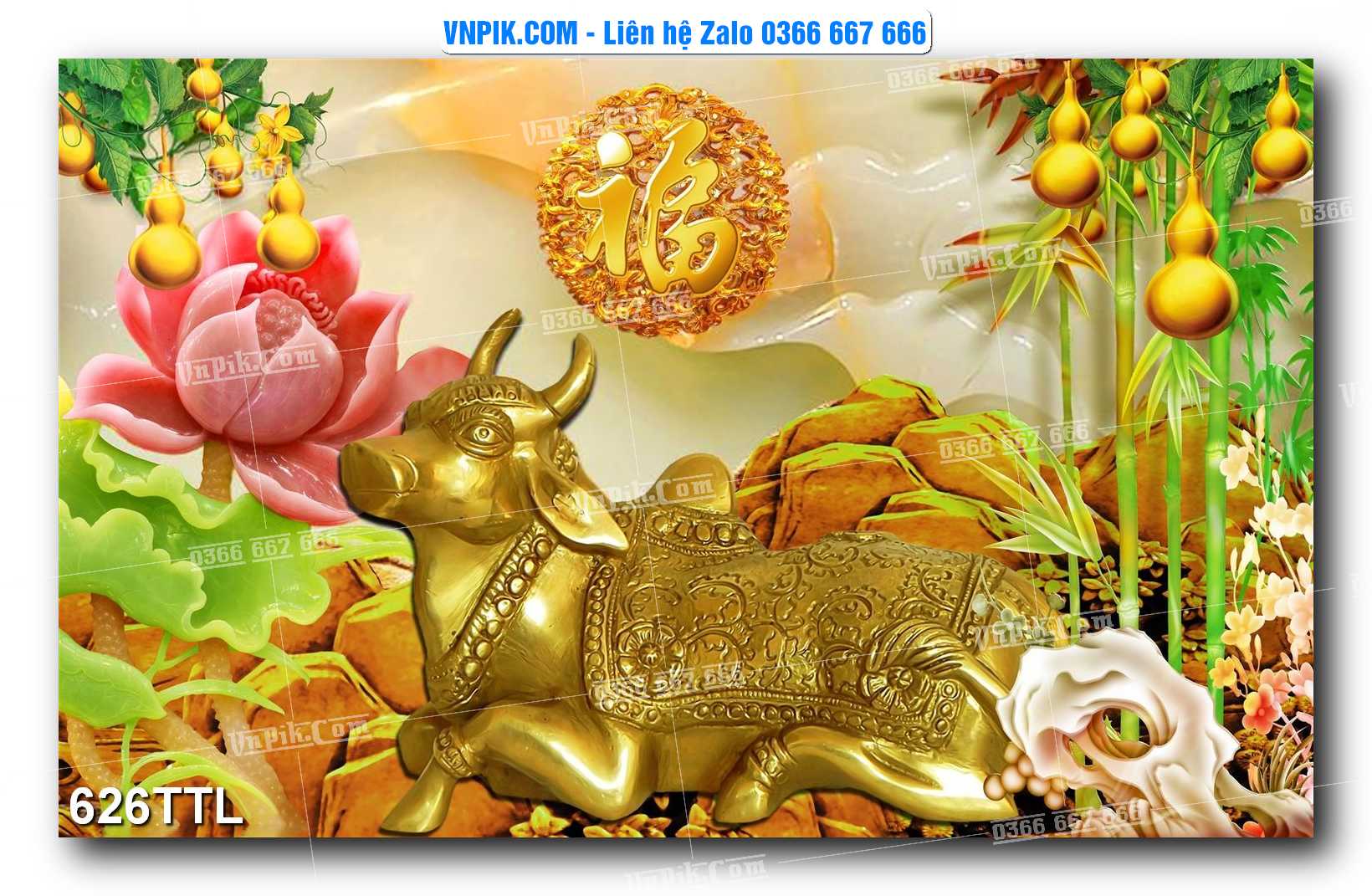 File PSD Vector Tranh Tài Lộc Mẫu Số 626TTL