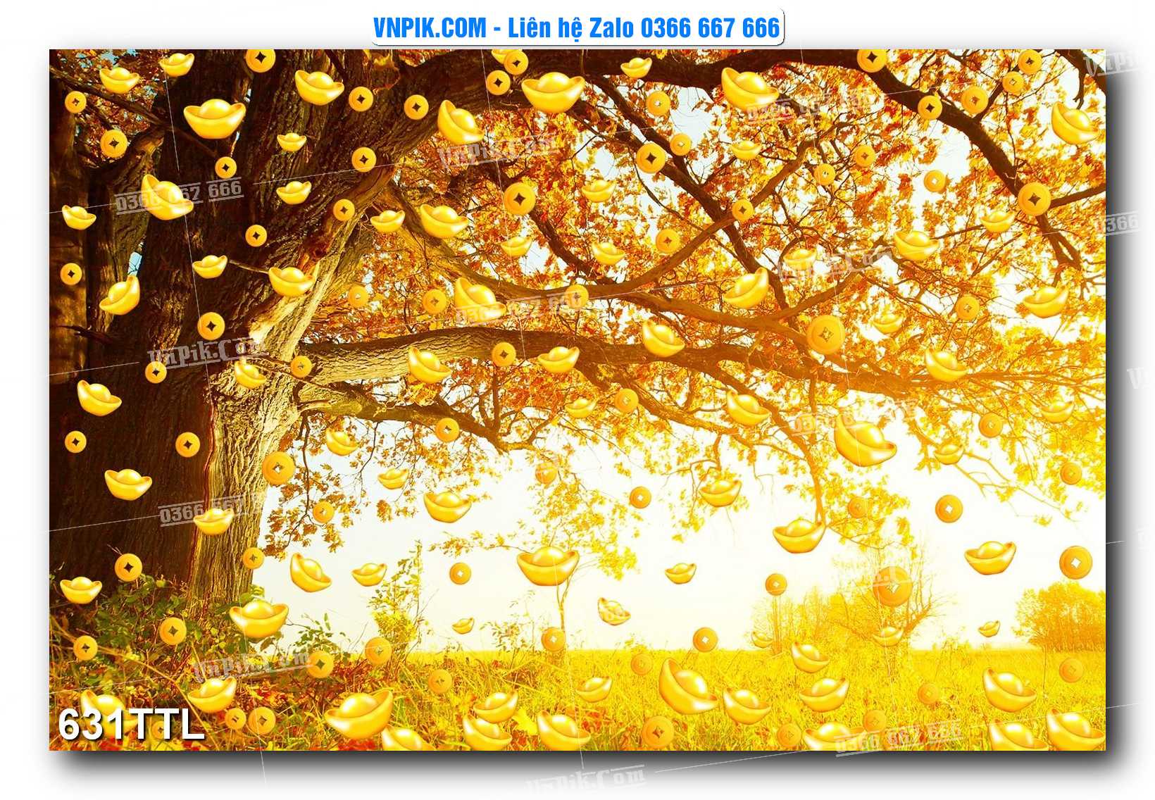 File PSD Vector Tranh Tài Lộc Mẫu Số 631TTL