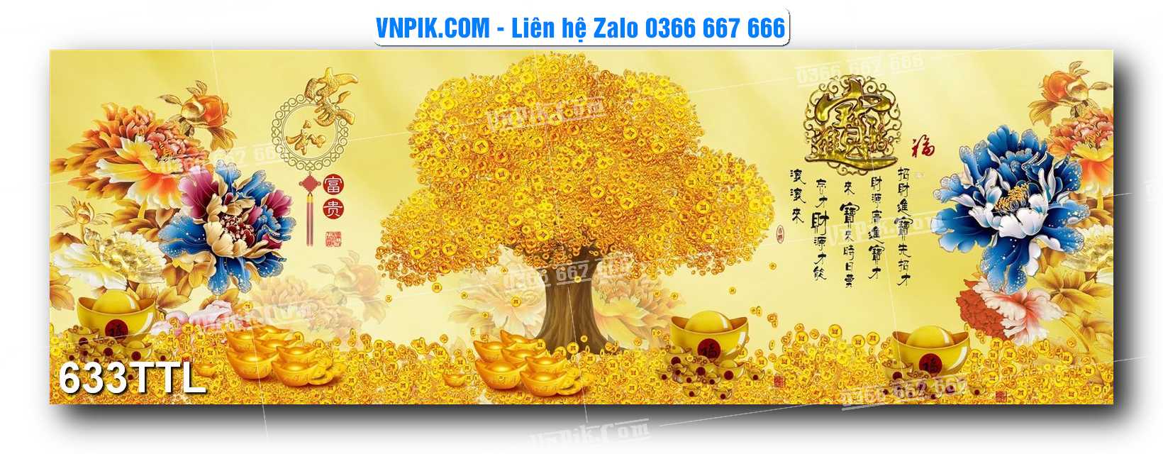 File PSD Vector Tranh Tài Lộc Mẫu Số 633TTL