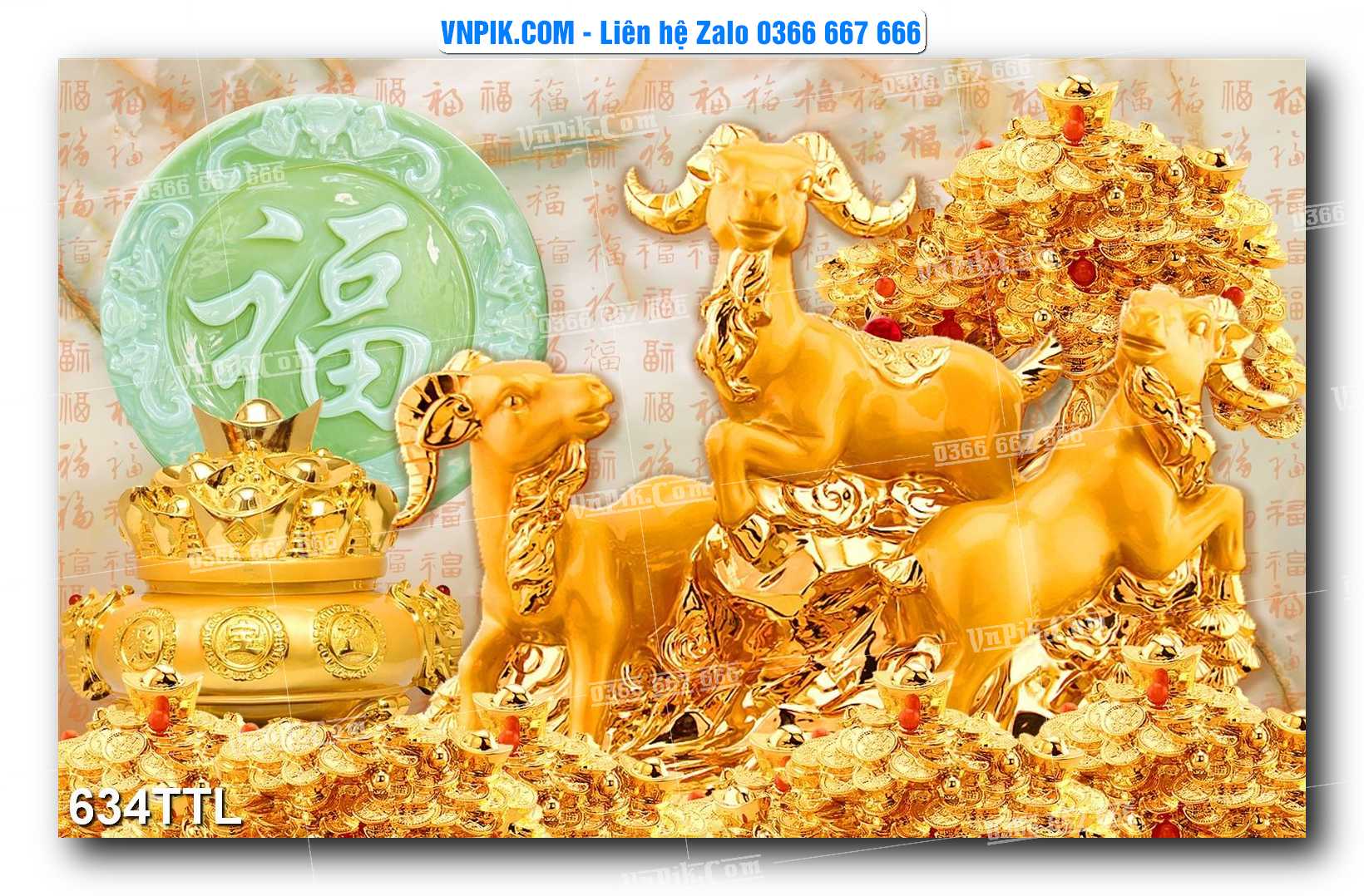 File PSD Vector Tranh Tài Lộc Mẫu Số 634TTL