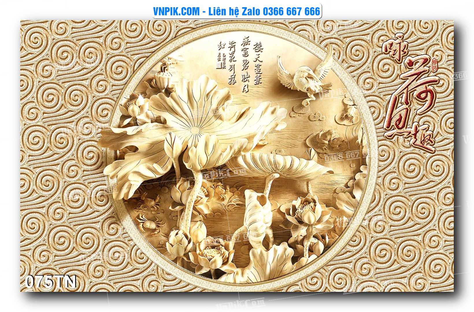 File PSD Vector Tranh giả ngọc phong thủy – Điêu khắc gỗ – Mã file 075TN