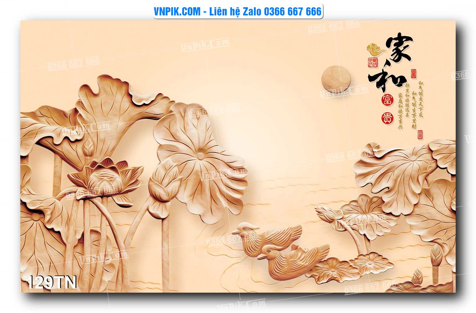 File PSD Vector Tranh giả ngọc phong thủy – Điêu khắc gỗ – Mã file 129TN