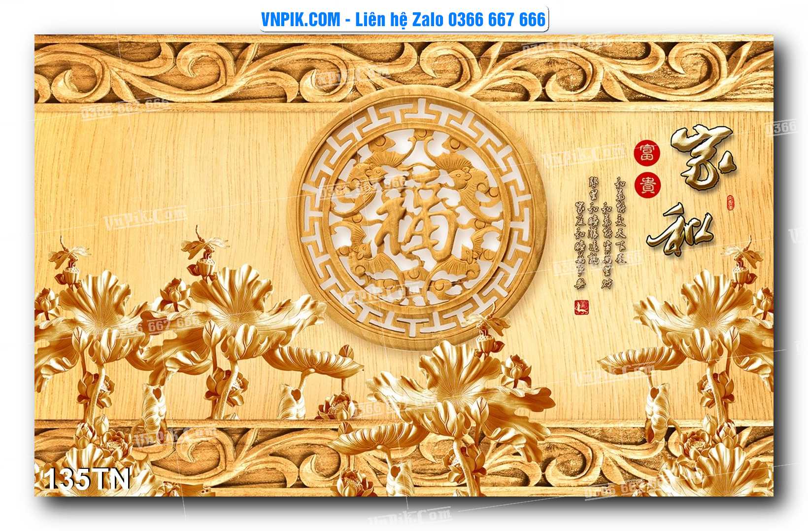 File PSD Vector Tranh giả ngọc phong thủy – Điêu khắc gỗ – Mã file 135TN