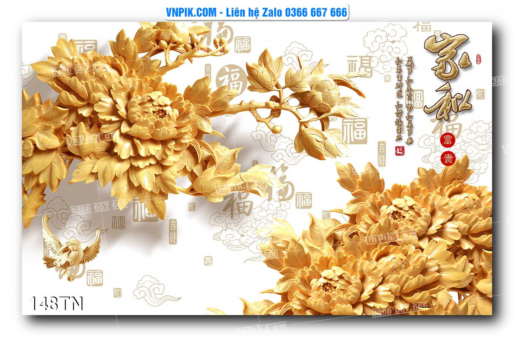 File PSD Vector Tranh giả ngọc phong thủy – Điêu khắc gỗ – Mã file 148TN