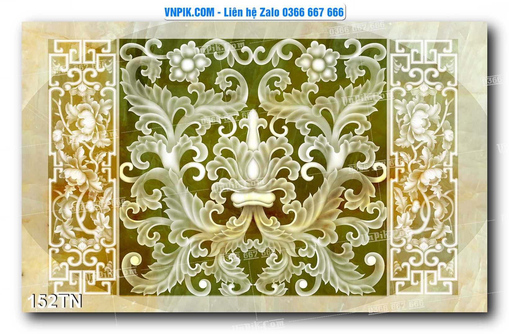 File PSD Vector Tranh giả ngọc phong thủy – Điêu khắc gỗ – Mã file 152TN