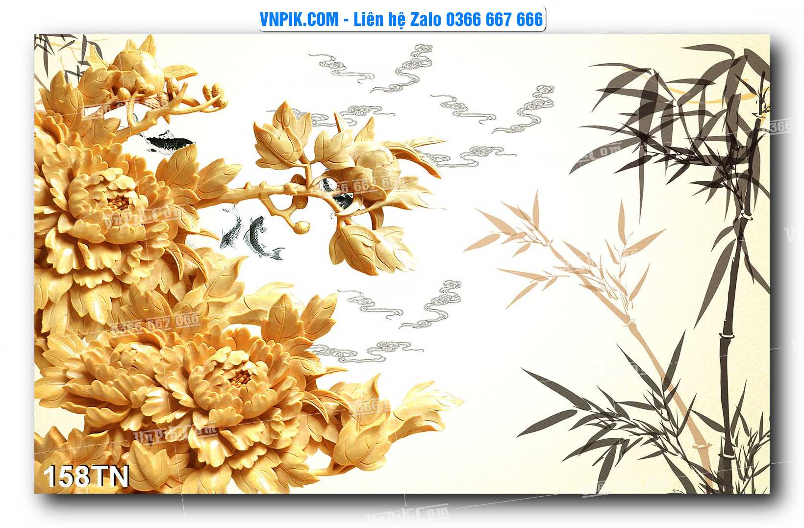File PSD Vector Tranh giả ngọc phong thủy – Điêu khắc gỗ – Mã file 158TN