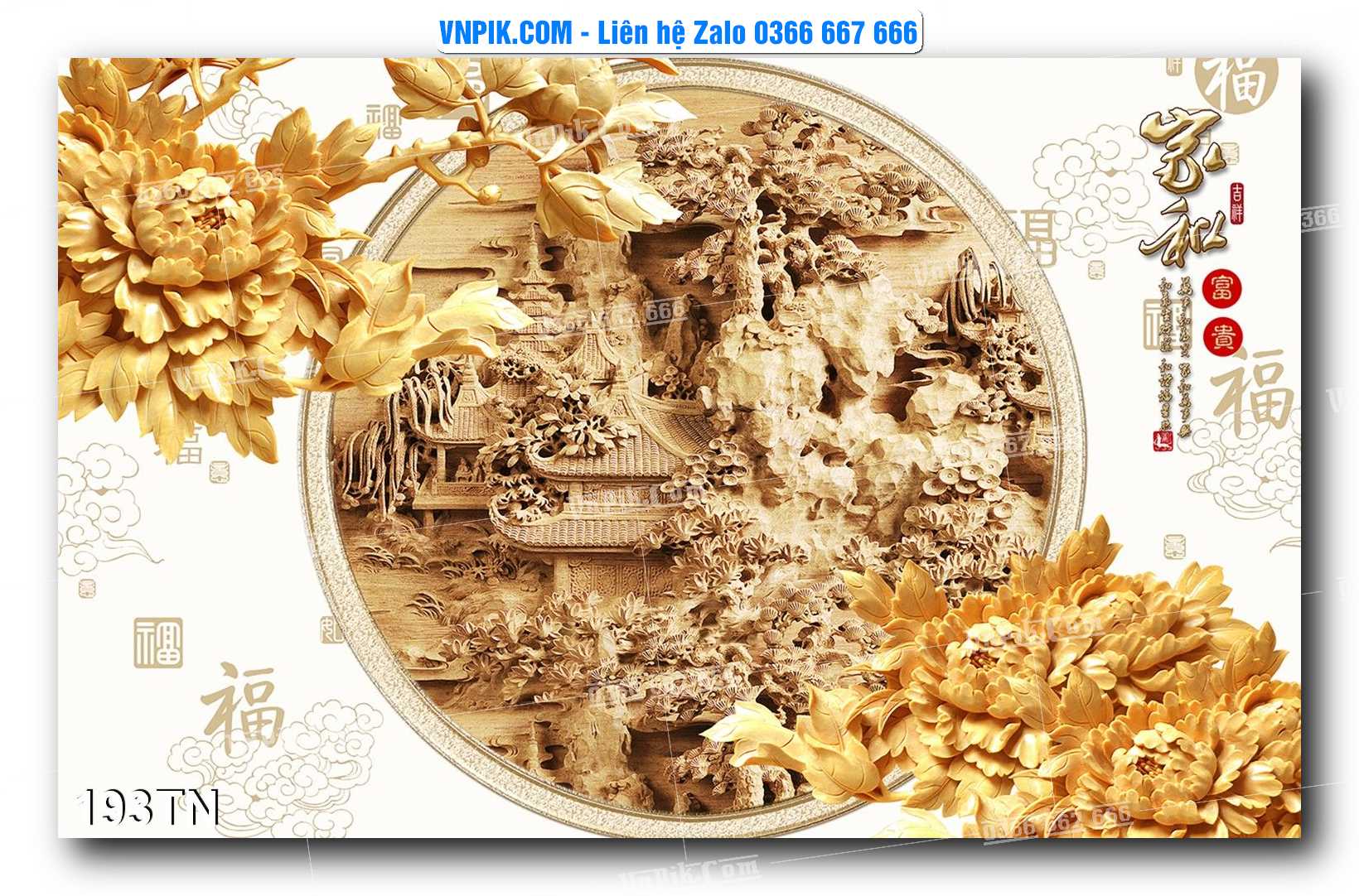 File PSD Vector Tranh giả ngọc phong thủy – Điêu khắc gỗ – Mã file 193TN
