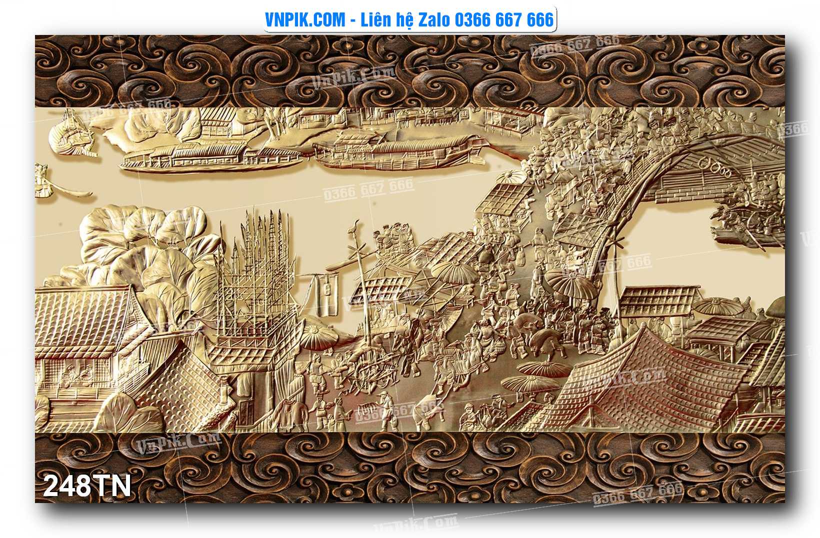 File PSD Vector Tranh giả ngọc phong thủy – Điêu khắc gỗ – Mã file 248TN
