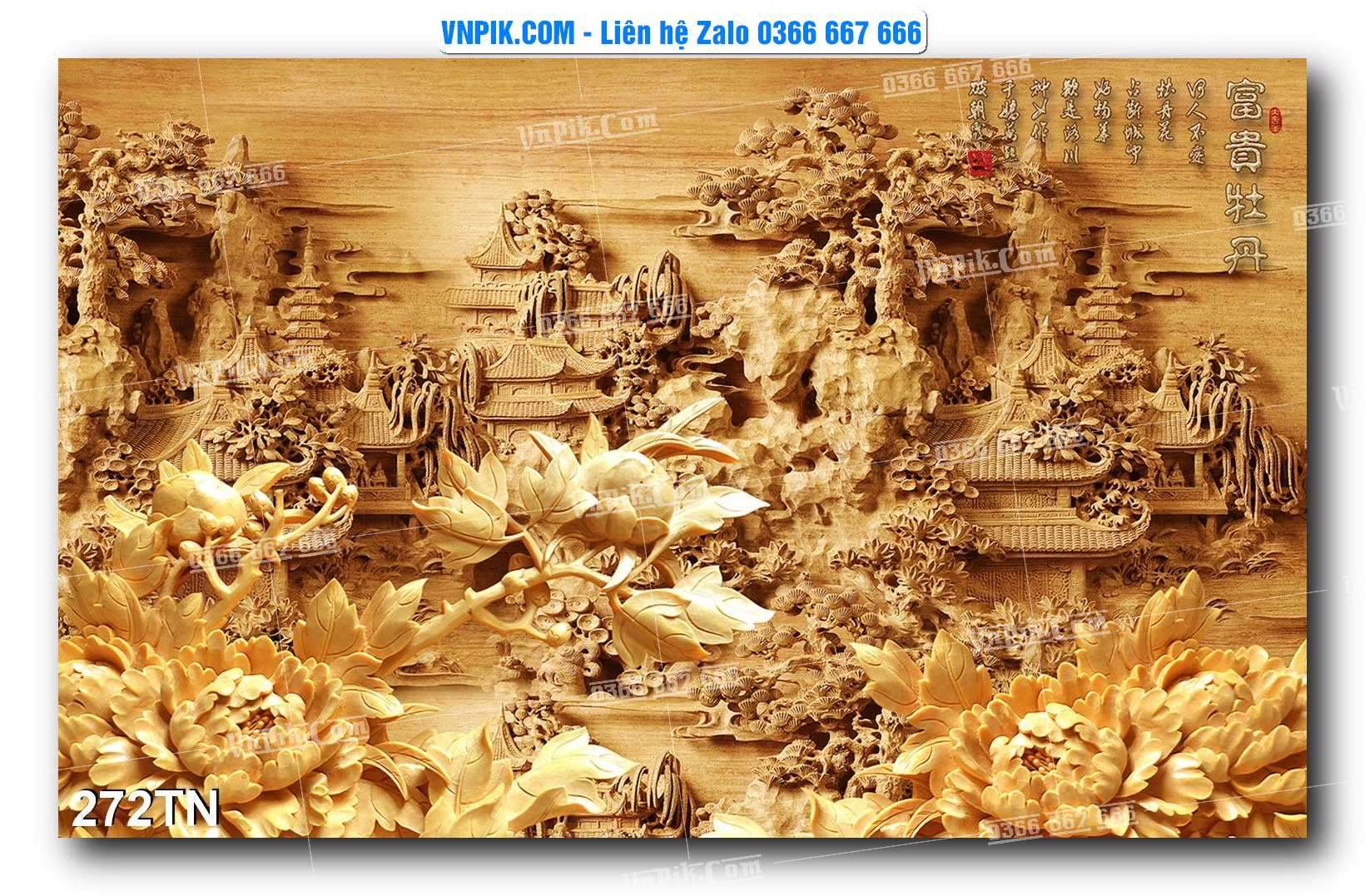File PSD Vector Tranh giả ngọc phong thủy – Điêu khắc gỗ – Mã file 272TN