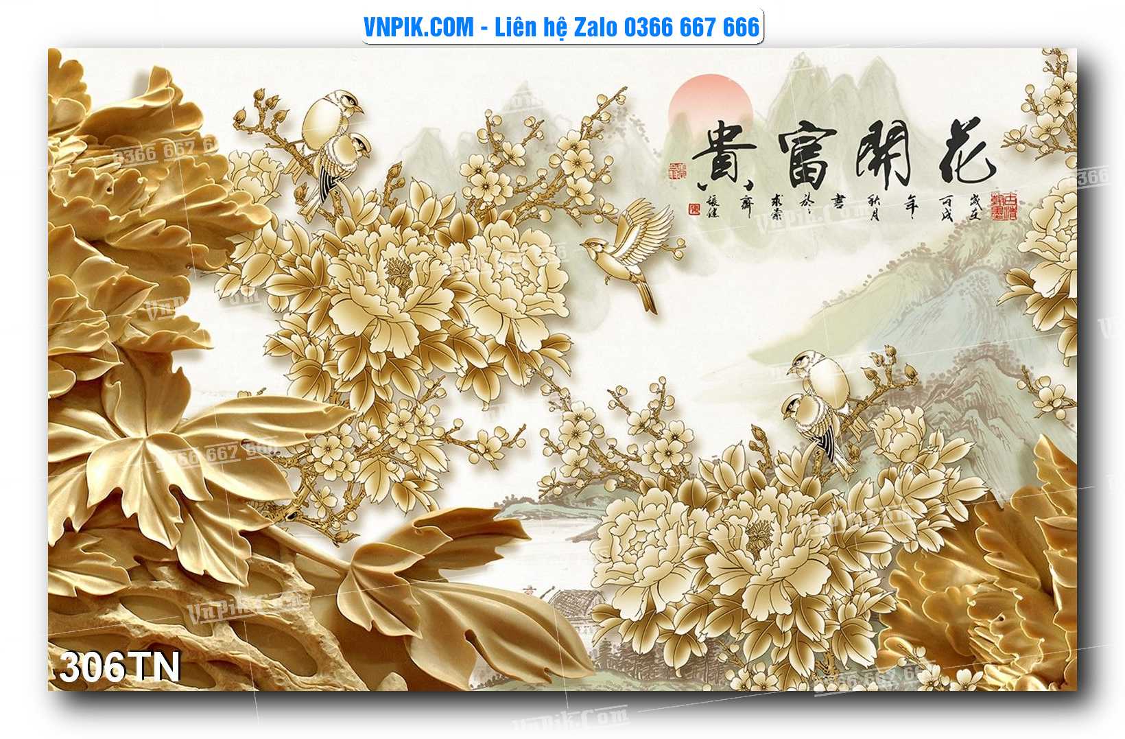 File PSD Vector Tranh giả ngọc phong thủy – Điêu khắc gỗ – Mã file 306TN