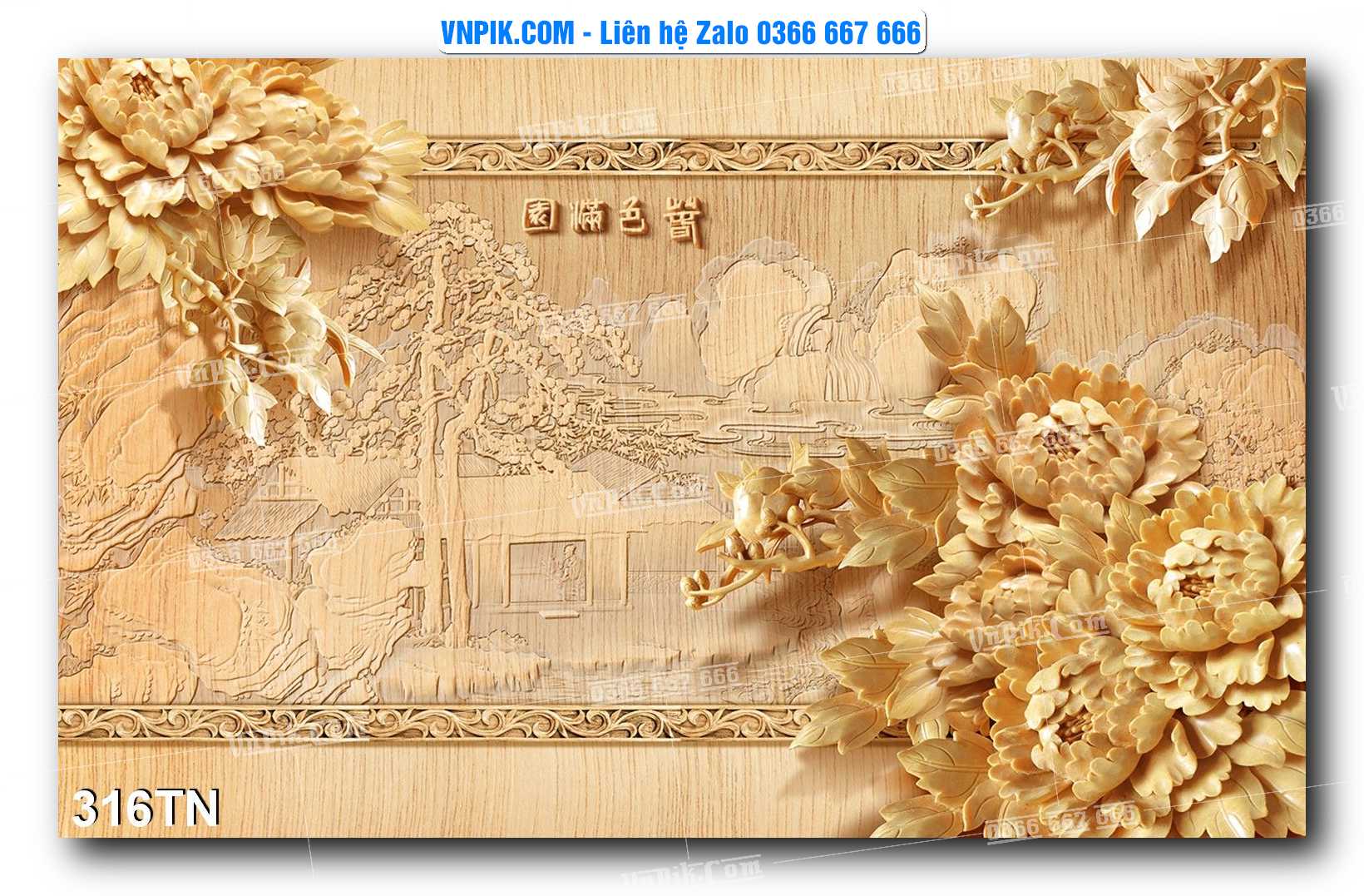 File PSD Vector Tranh giả ngọc phong thủy – Điêu khắc gỗ – Mã file 316TN