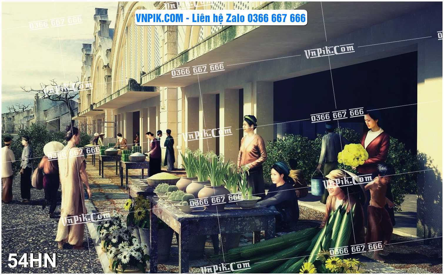 File Tranh Hà Nội Xưa Mã File 54HN
