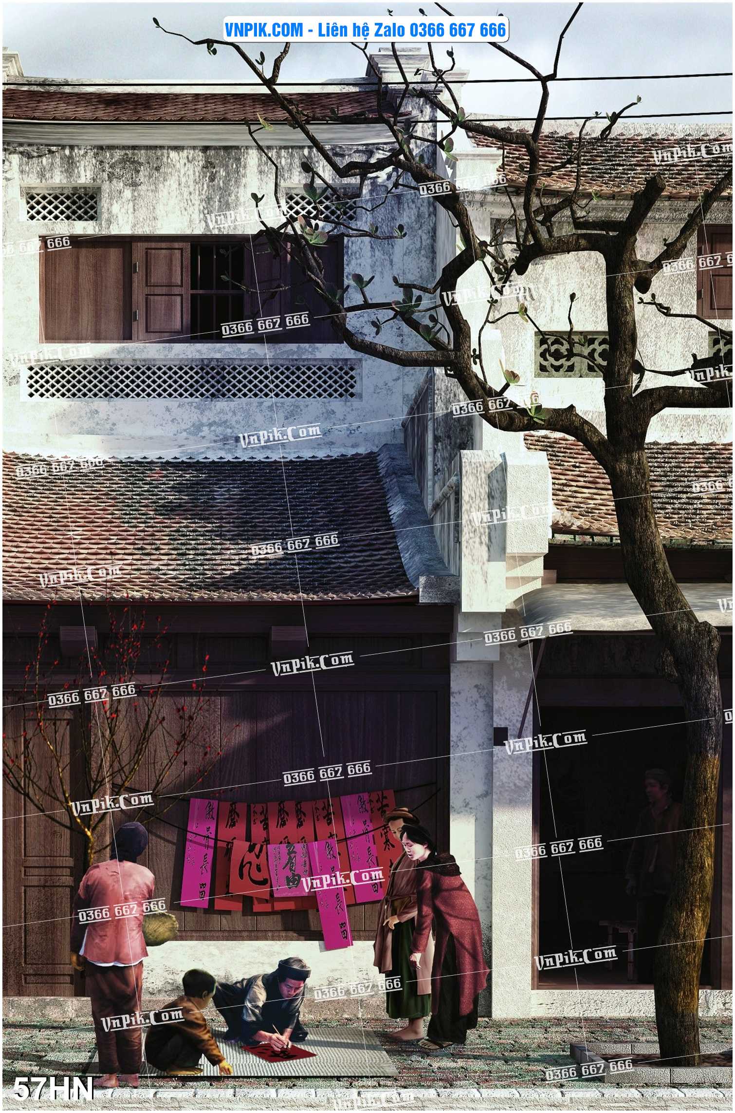 File Tranh Hà Nội Xưa Mã File 57HN