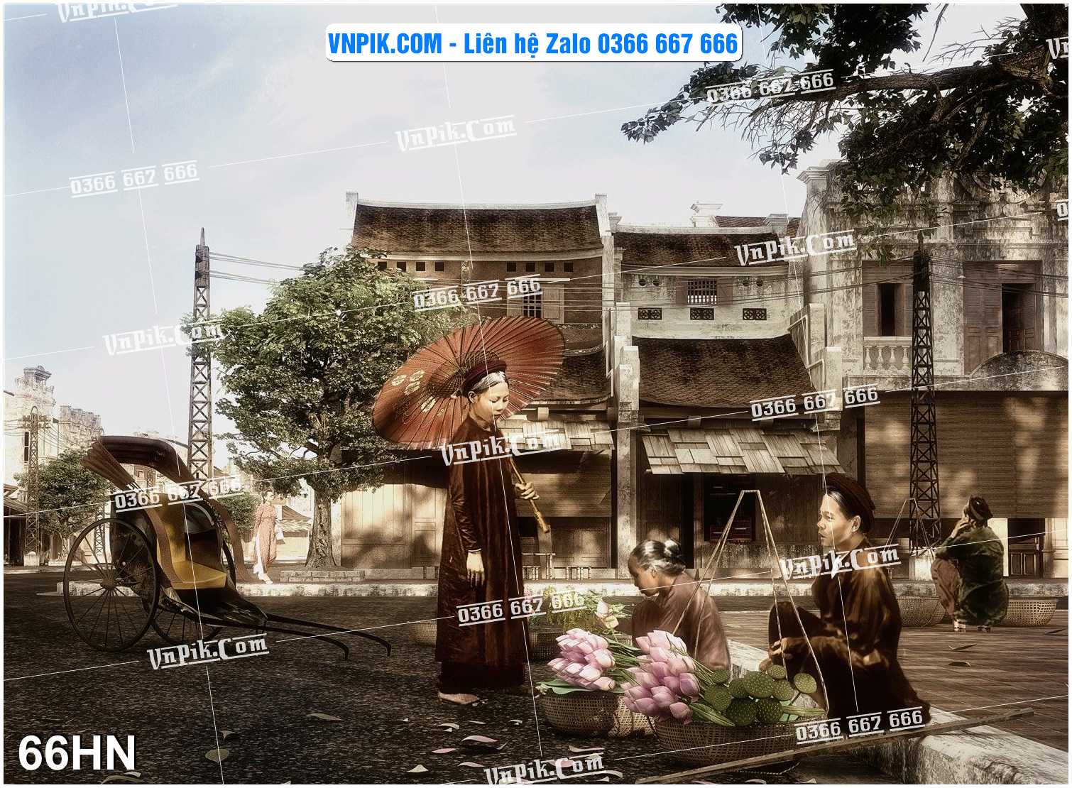 File Tranh Hà Nội Xưa Mã File 66HN