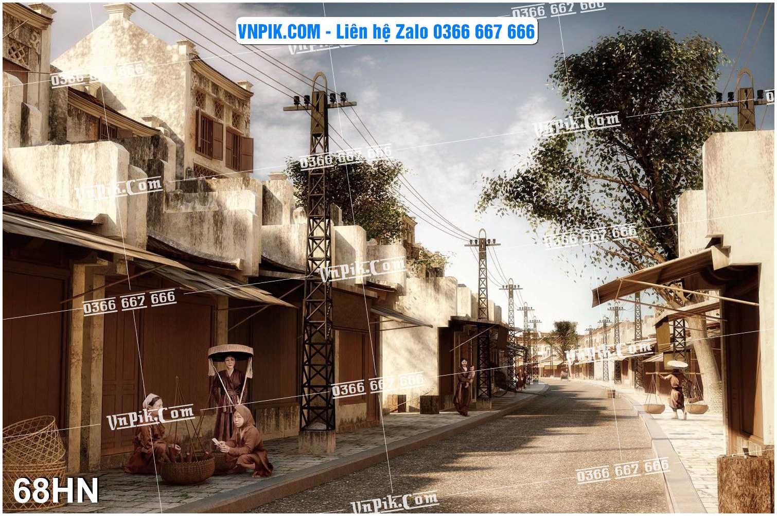 File Tranh Hà Nội Xưa Mã File 68HN