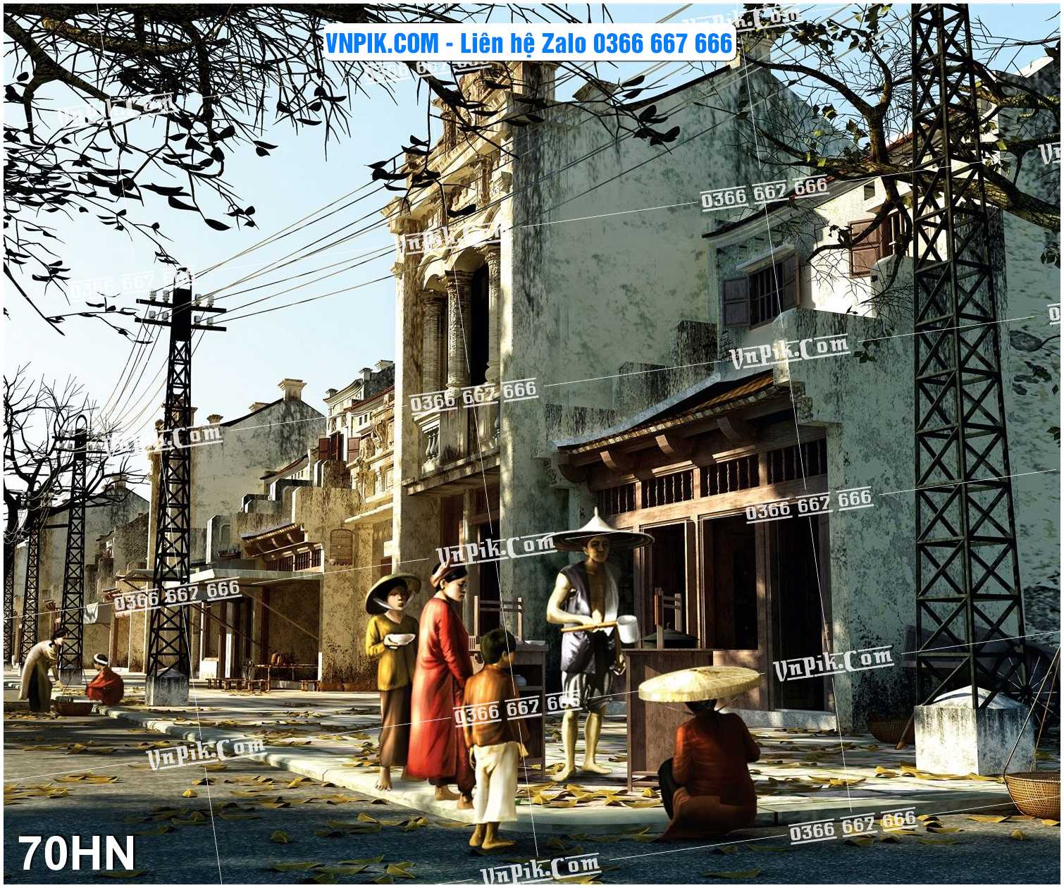 File Tranh Hà Nội Xưa Mã File 70HN